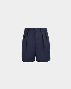 Pantalón Corto De Algodón Azul Marino