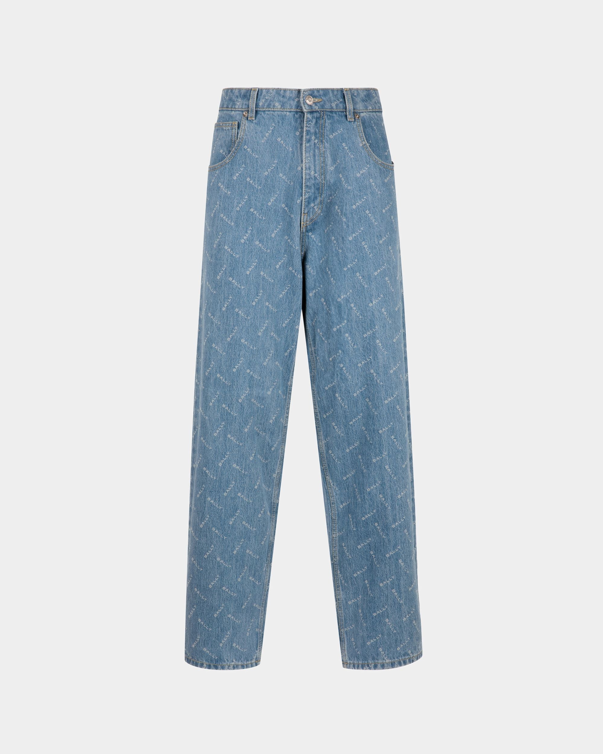 Bally Global - Denim Pants In Light Blue Cotton - Blue