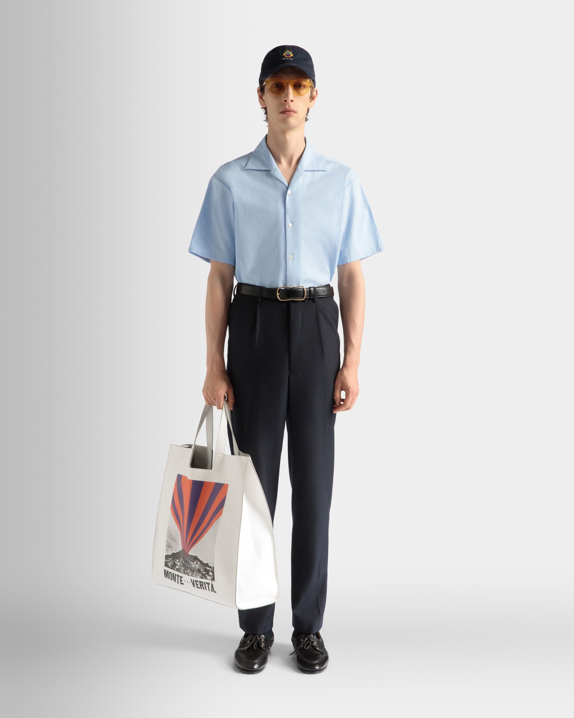 Bally Global - Pantalón De Mezcla De Lana Navy Blue - Azul