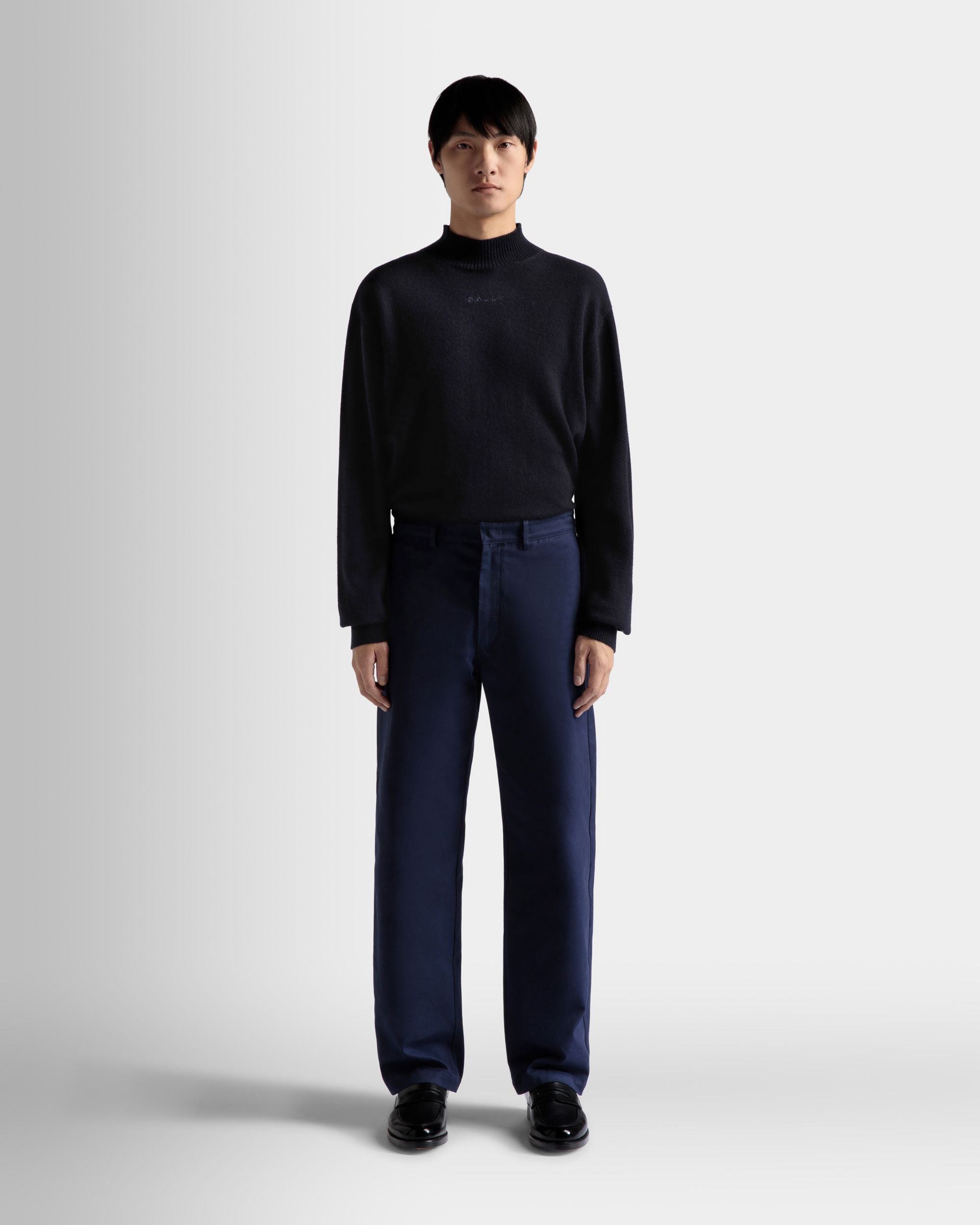 Bally Global - Pants in Dark Blue Cotton - Blue