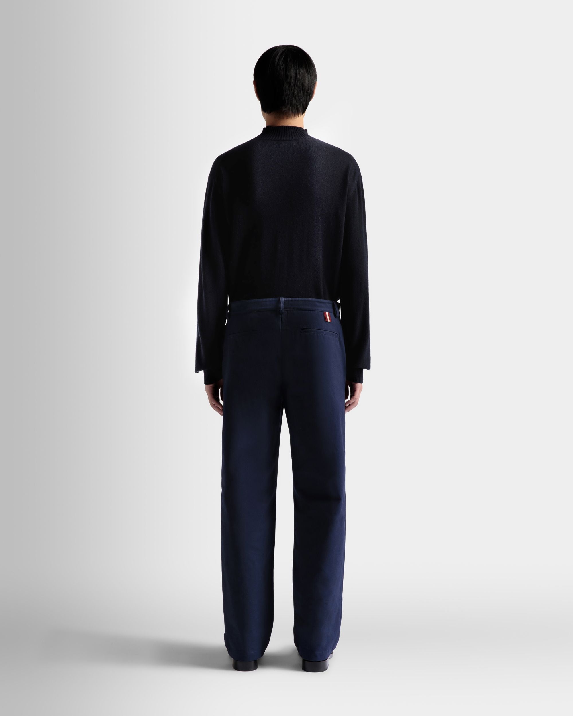 Bally Global - Pants in Dark Blue Cotton - Blue