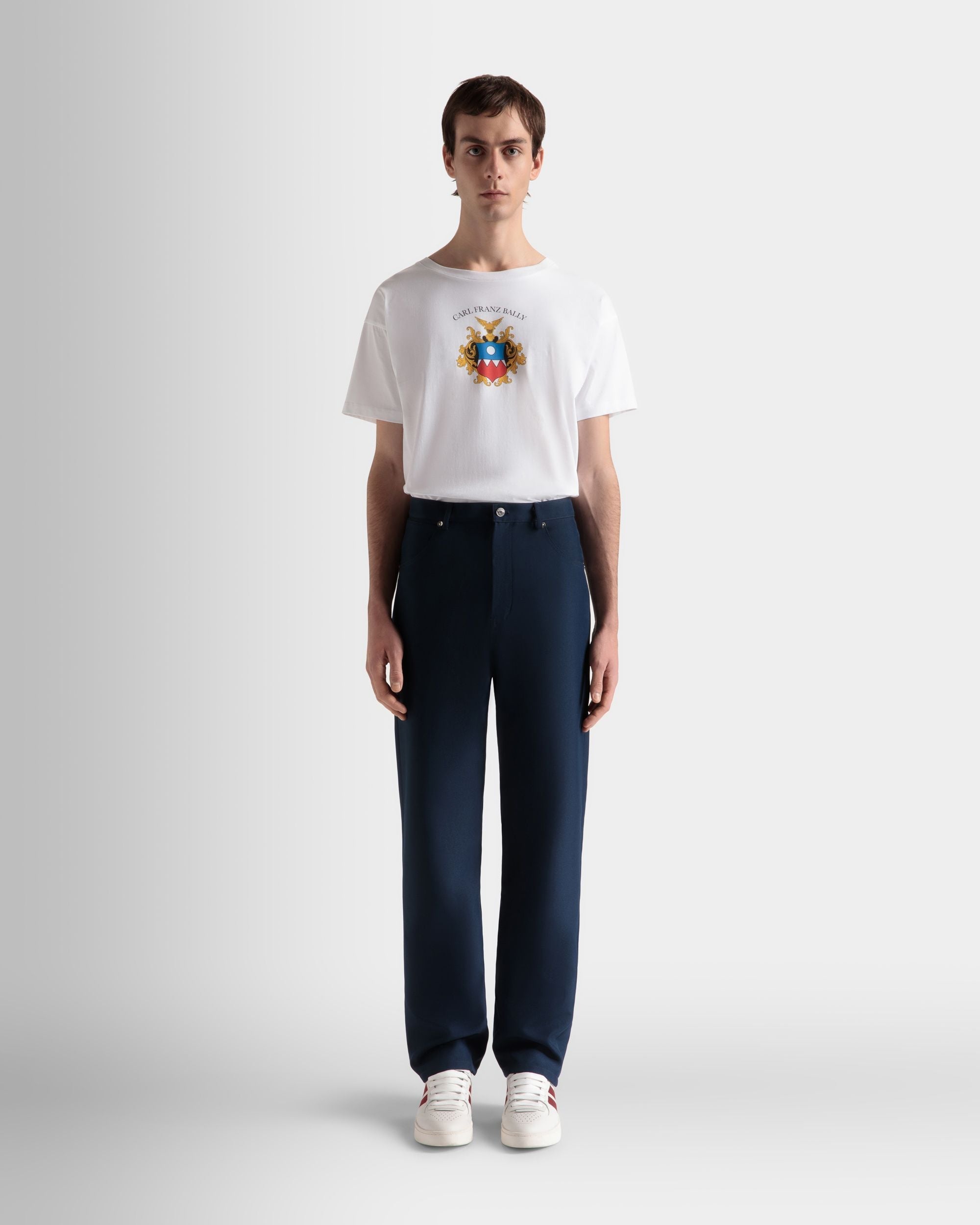 Bally Global - Pantalon En Tissu Synthétique Bleu Foncé - Bleu