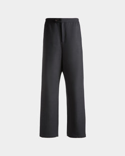 Loose Fit Pants in Dark Grey Wool Blend