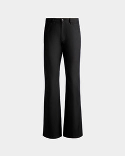Trousers In Black Wool and Polyester