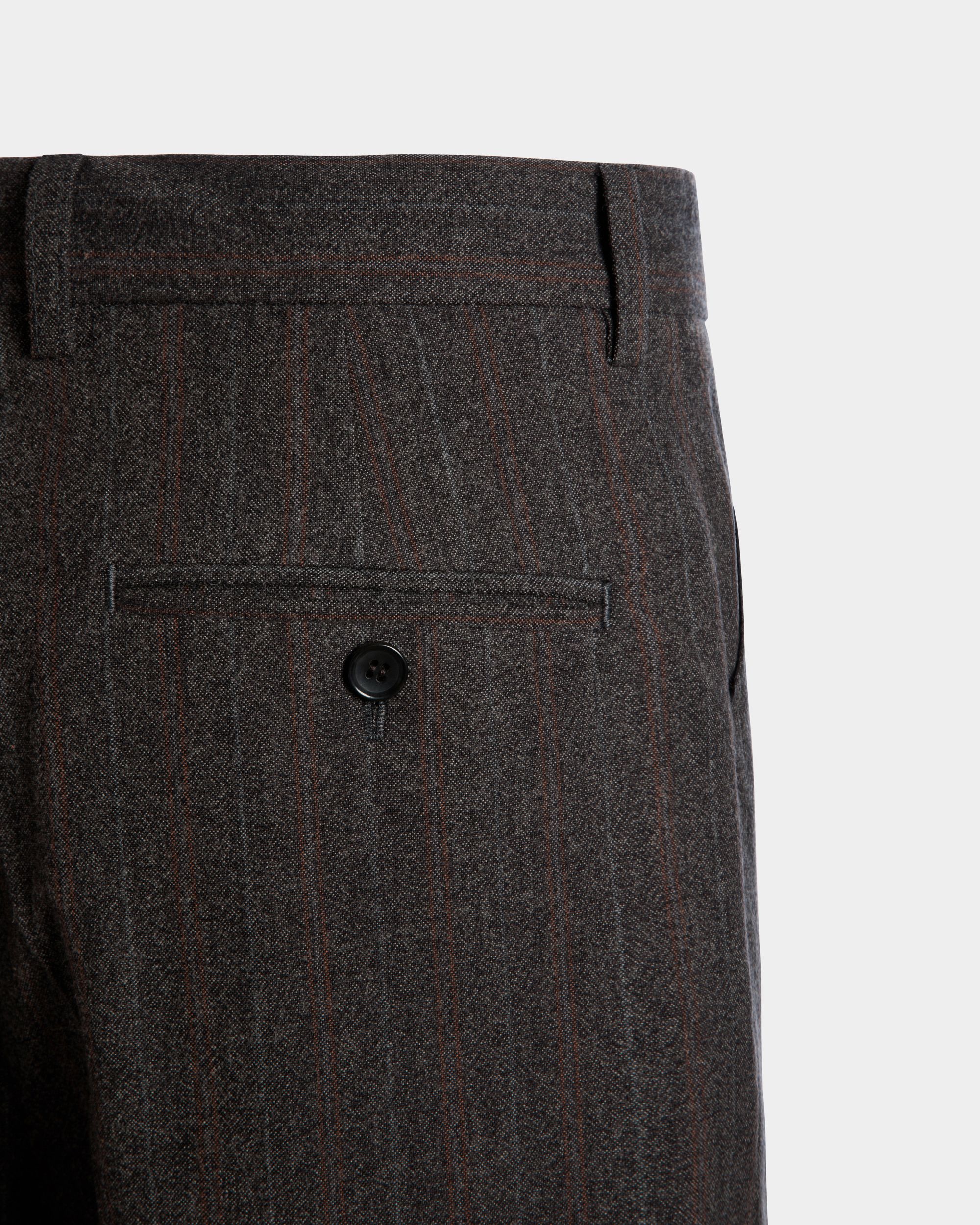 Bally Global - Tailored Pants With a Pinstripe Pattern in Grey Wool Blend - Grey