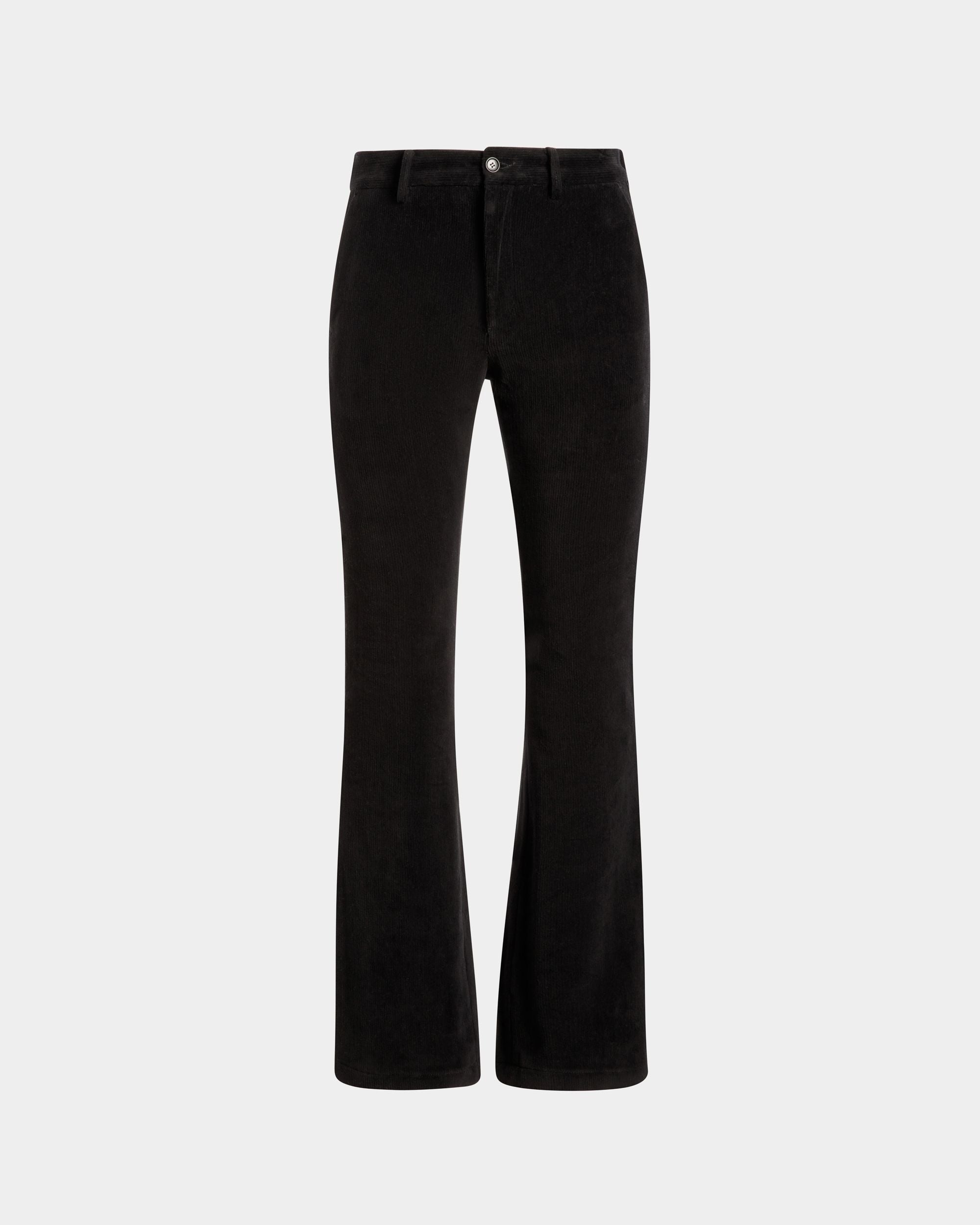 Bally Global - Flared Pants In Black Cotton Corduroy - Black