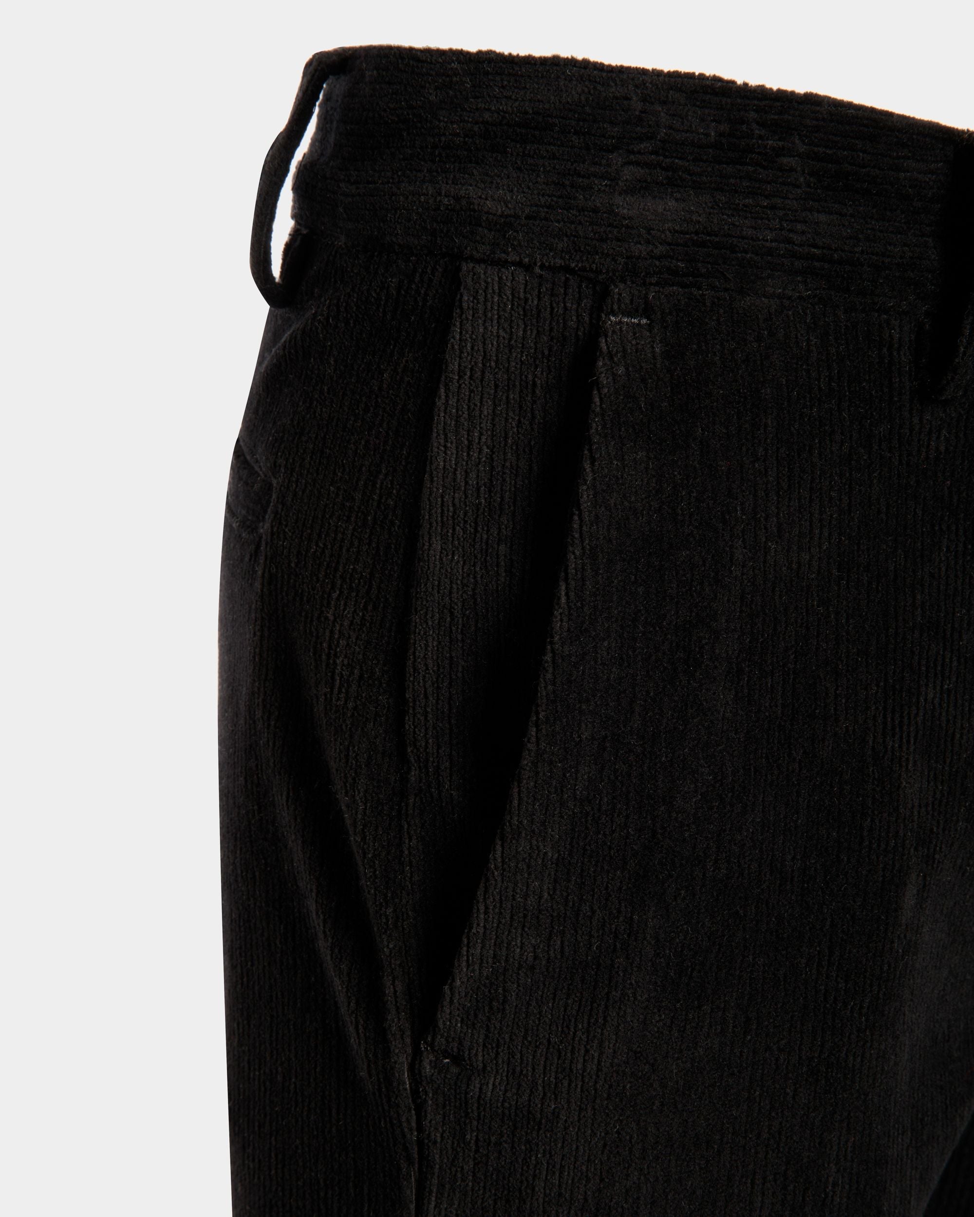 Bally Global - Flared Pants In Black Cotton Corduroy - Black