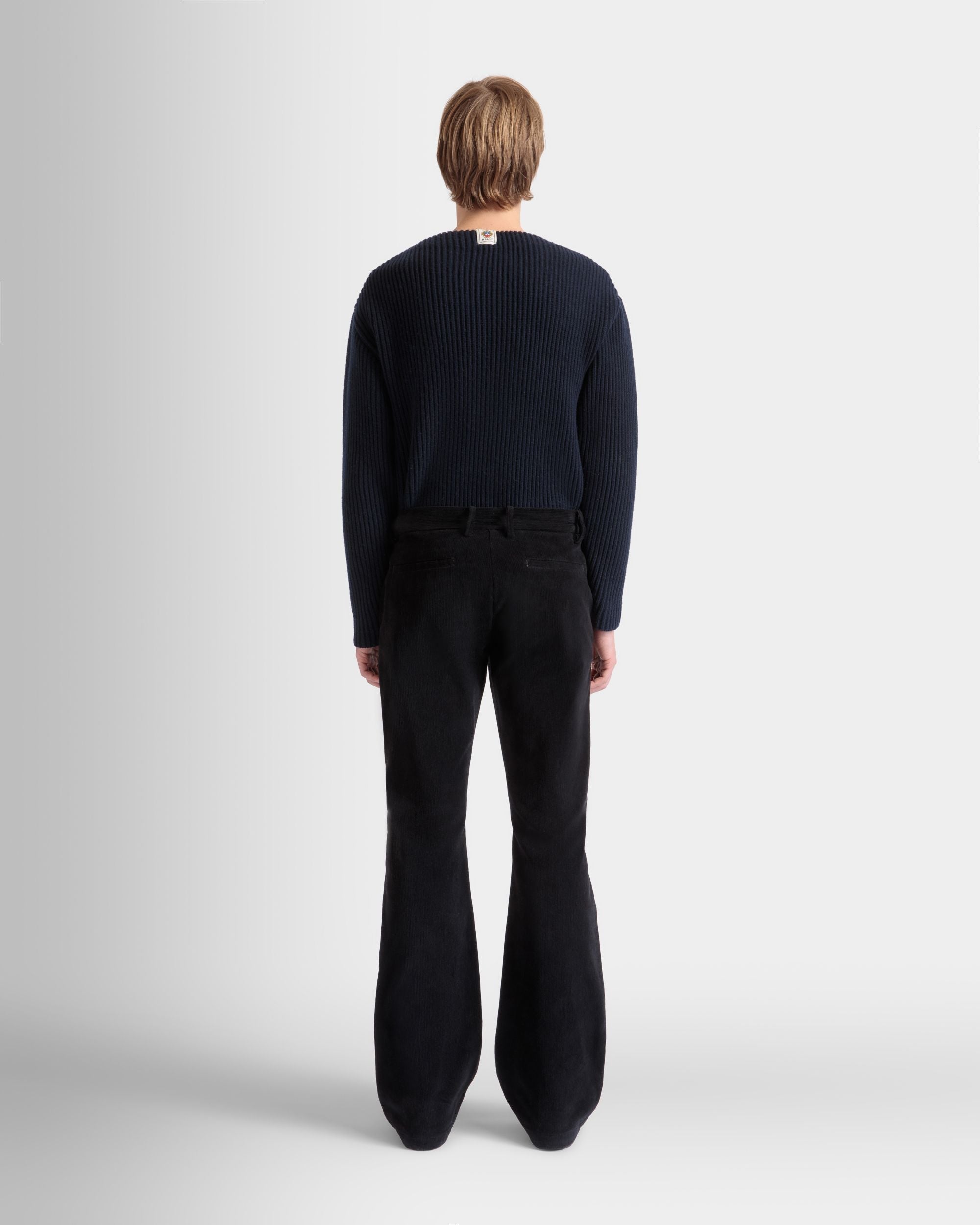Bally Global - Flared Pants In Black Cotton Corduroy - Black