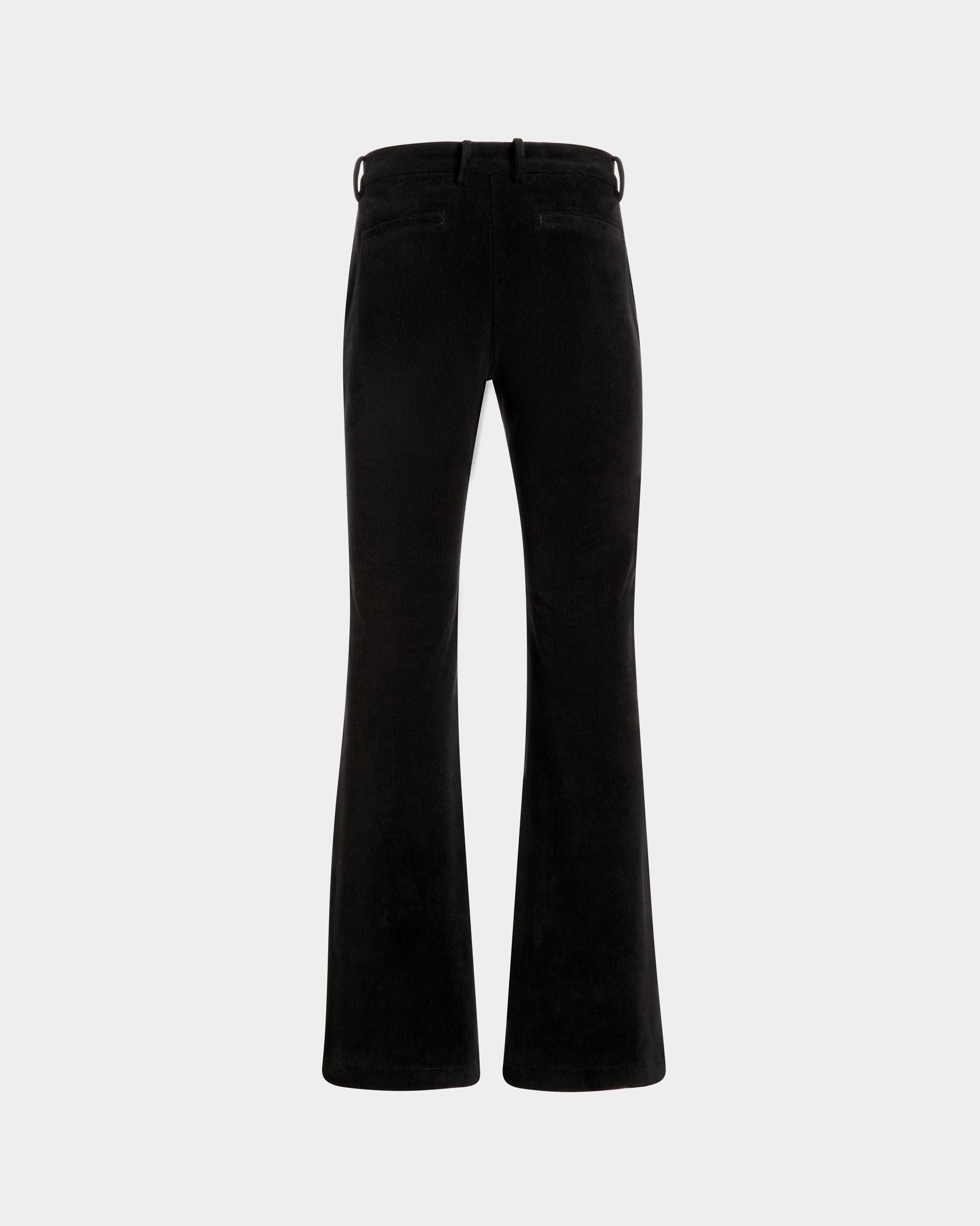 Bally Global - Flared Pants In Black Cotton Corduroy - Black