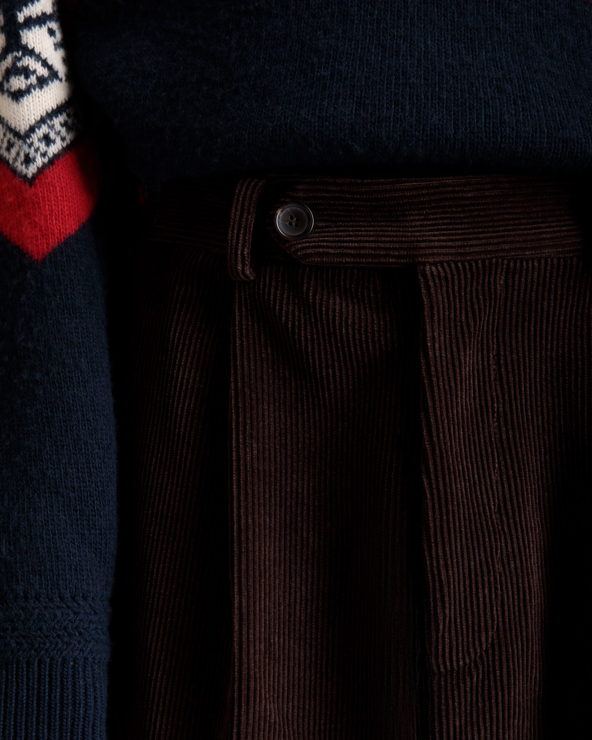Bally Global - Winter Capsule Pleated Pants in Ebano Cotton Corduroy - Brown