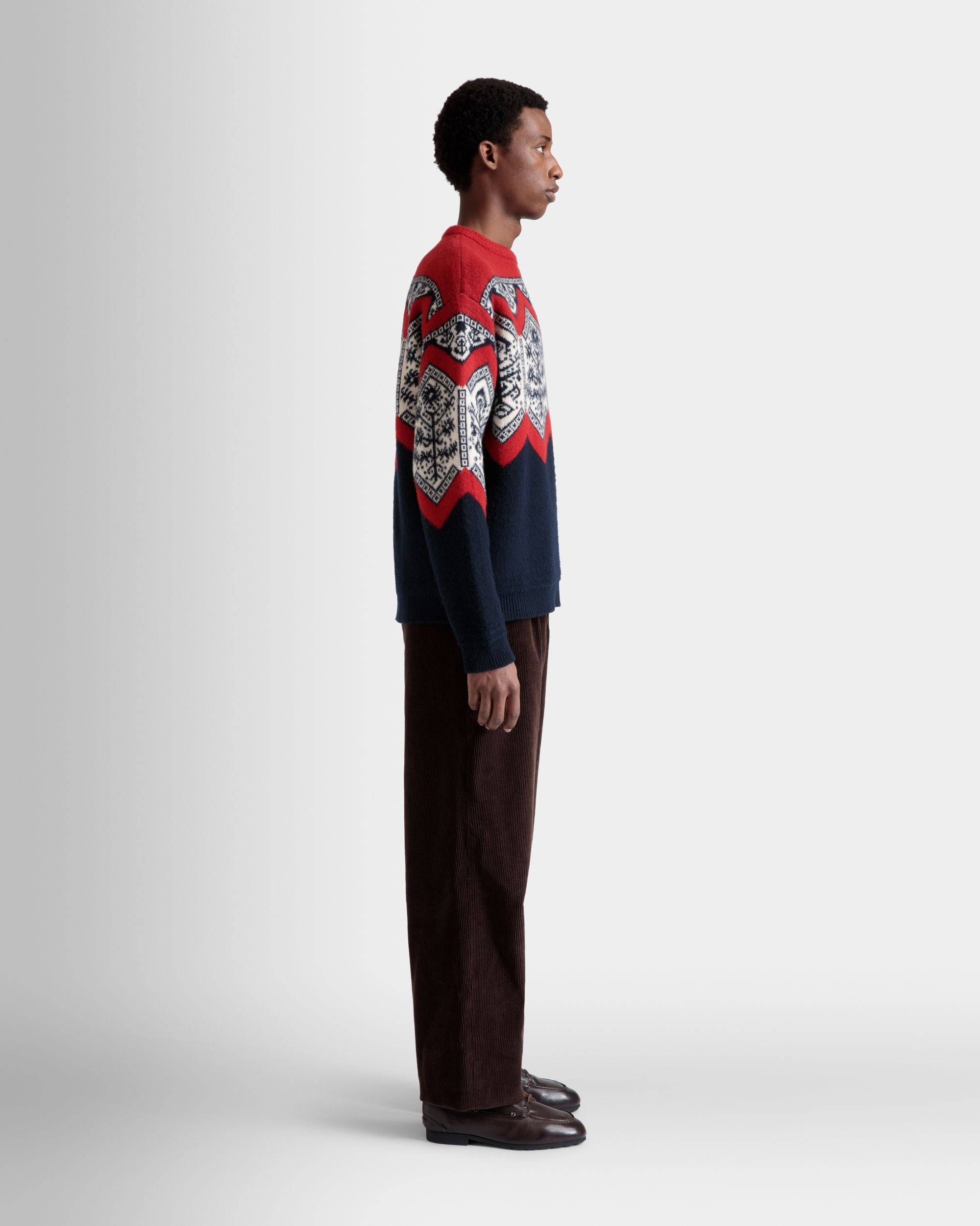 Bally Global - Winter Capsule Pleated Pants in Ebano Cotton Corduroy - Brown