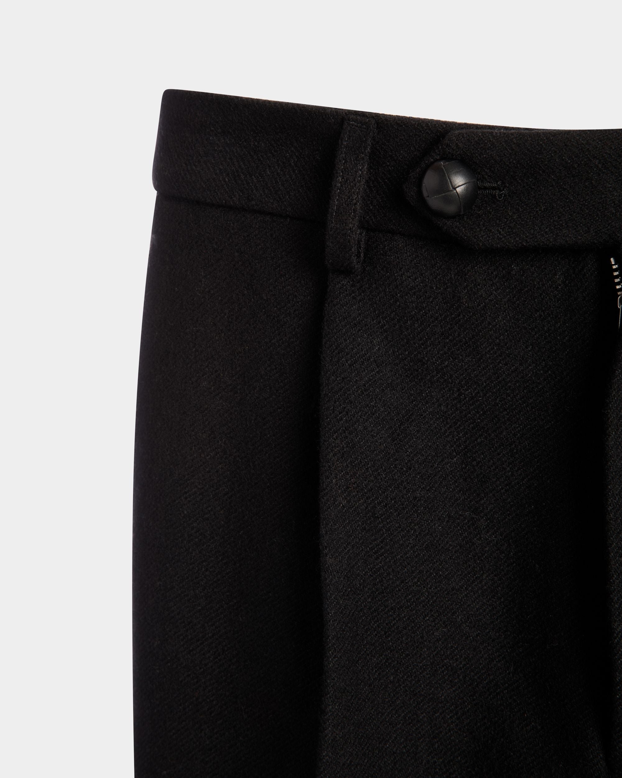 Bally Global - Winter Capsule Pleated Pants in a Black Wool Blend - Black