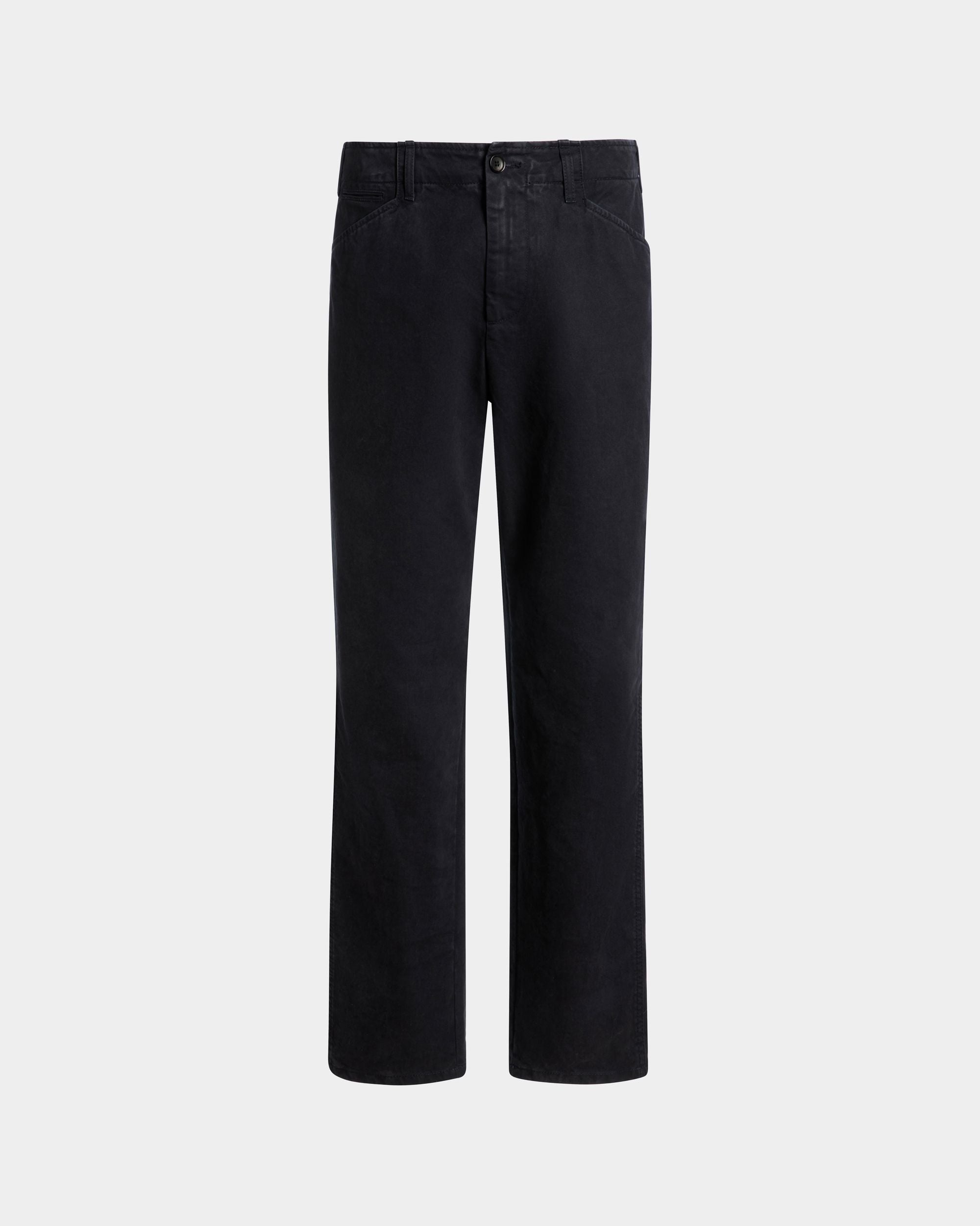 Bally Global - 5-Pockets Pants in Navy Blue Cotton - Azul