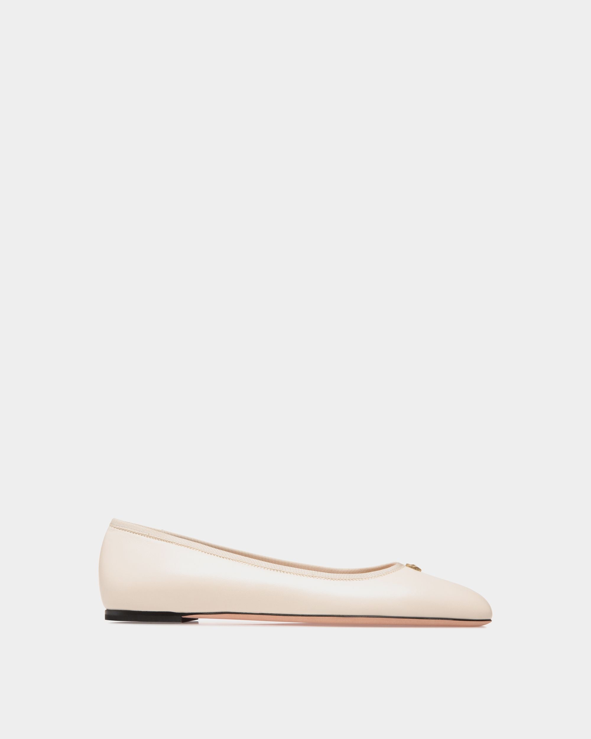 Bally Global - Ballyrina Flat In White Leather - White