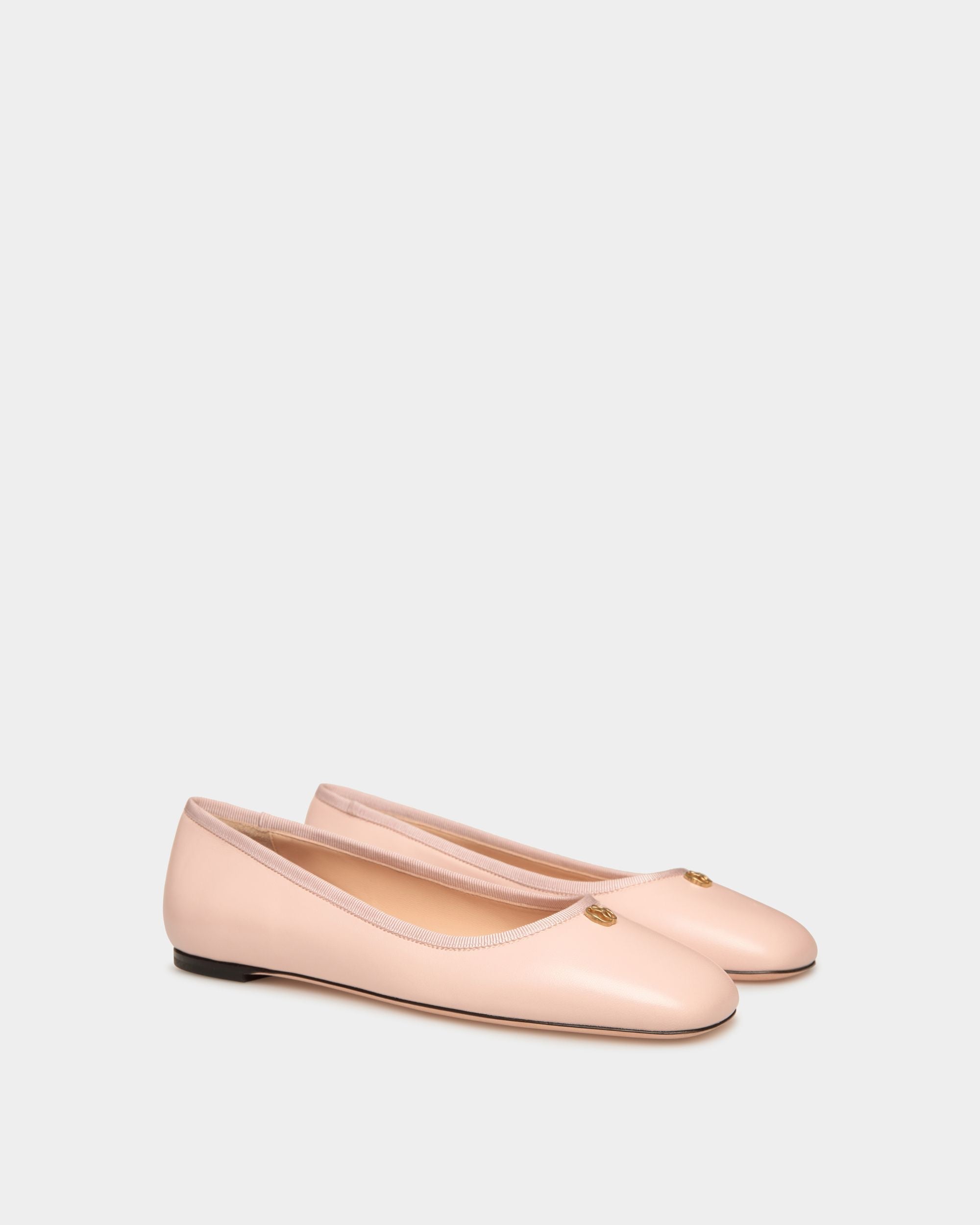 Bally Global - Ballyrina Flat In Light Pink Nappa Leather - Pink