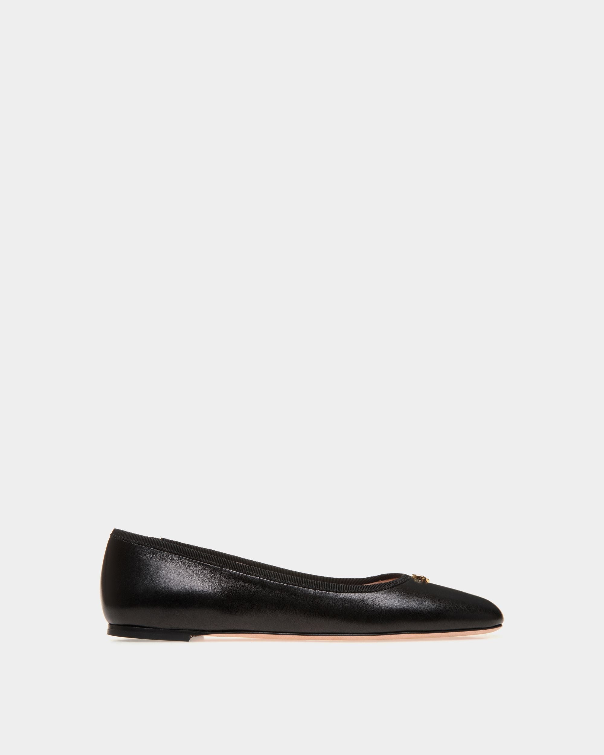 Bally Global - Ballyrina Flat In Black Nappa Leather - Negro