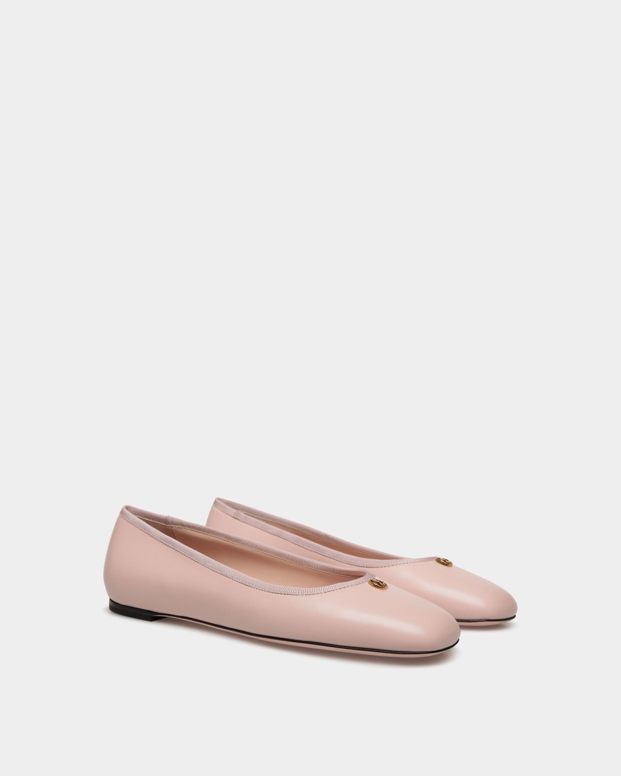 Bally Global - Ballyrina Flat In Dusty Petal Nappa Leather - Pink