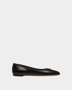 Chaussure À Talon Plat Ballyrina En Cuir Nappa Noir
