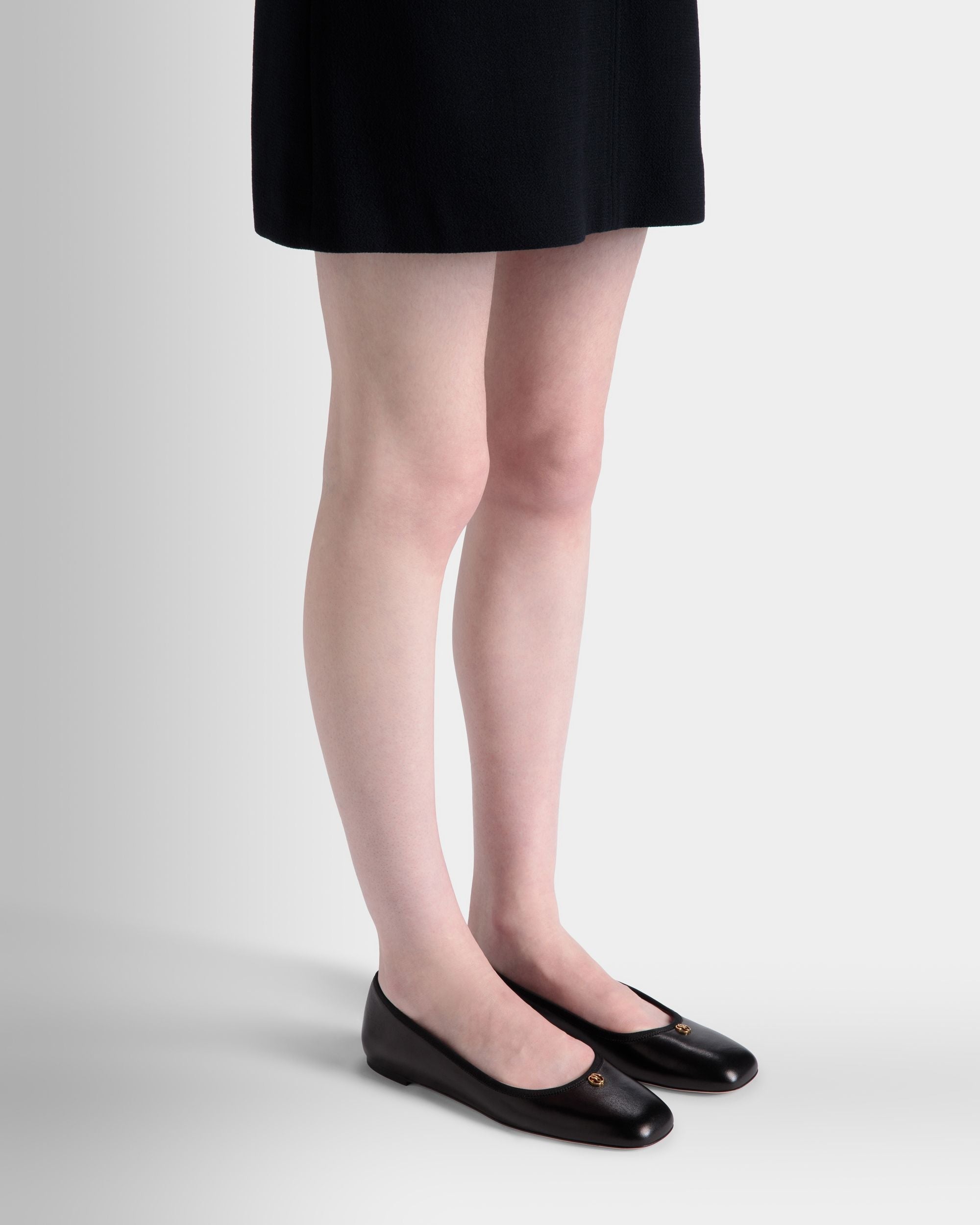 Bally Global - Ballyrina Flat In Black Nappa Leather - Black