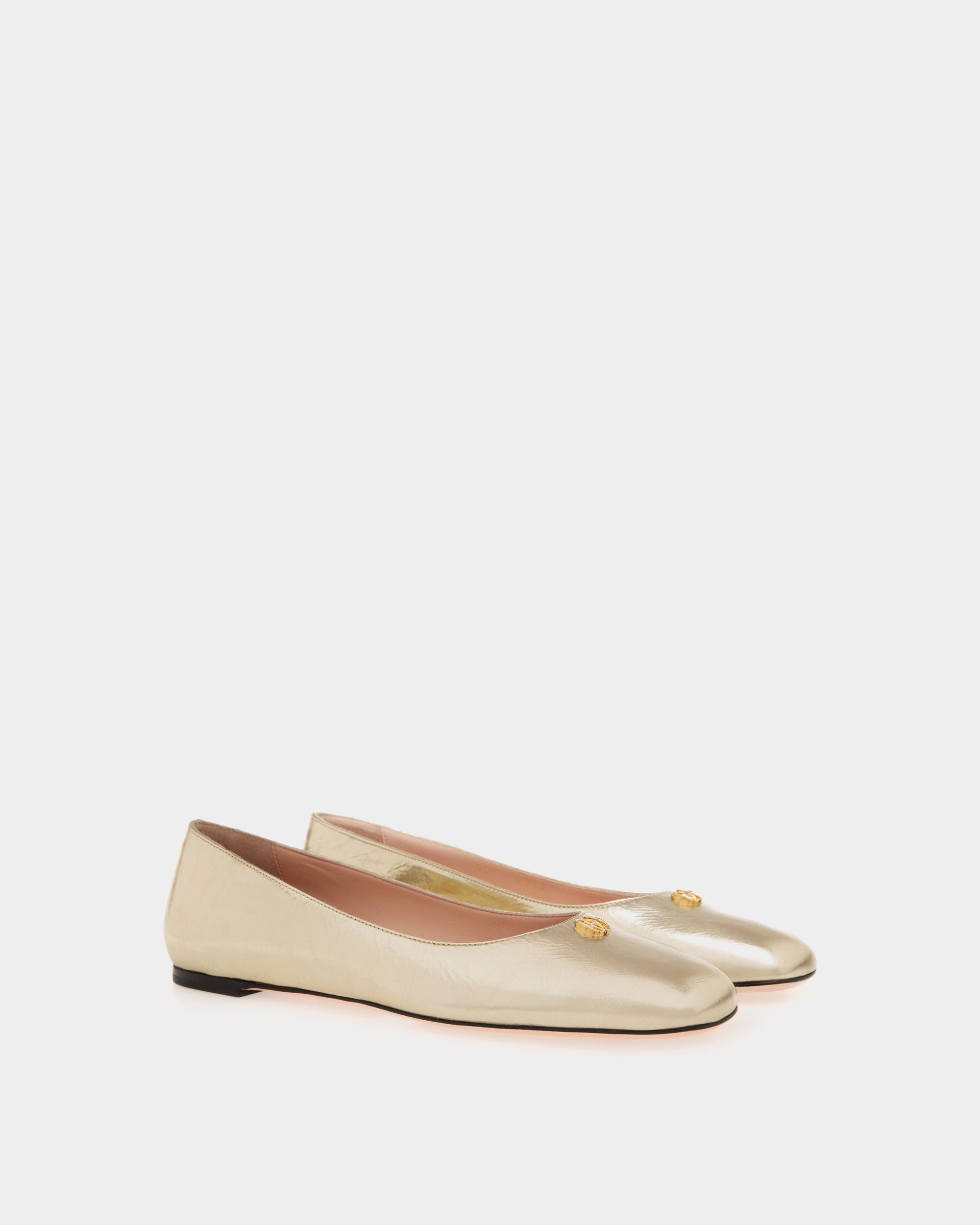 Bally Global - Ballyrina Flat in Gold Metallic Leather - Gold