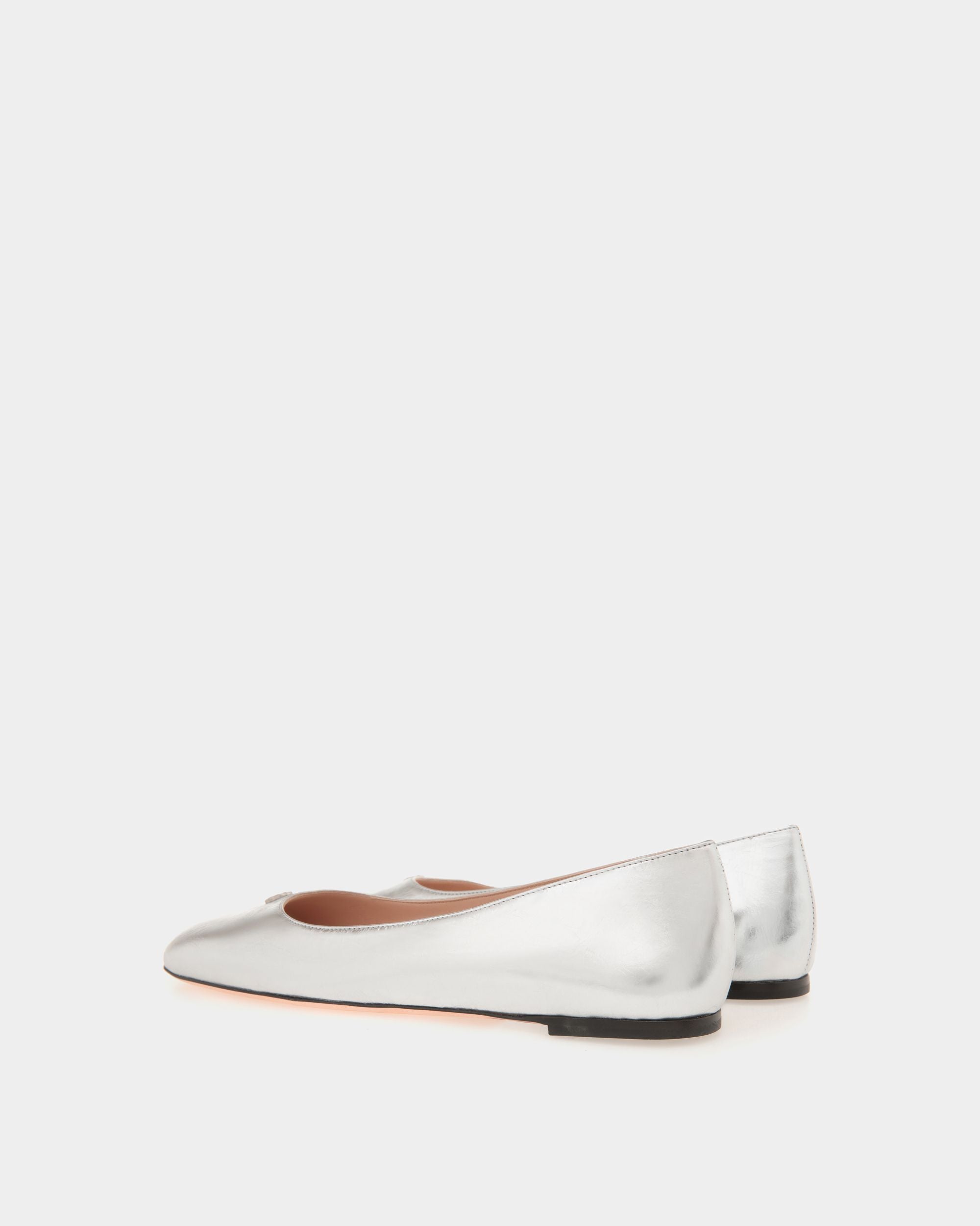 Bally Global - Ballyrina Flat in Silver Metallic Leather - Silver