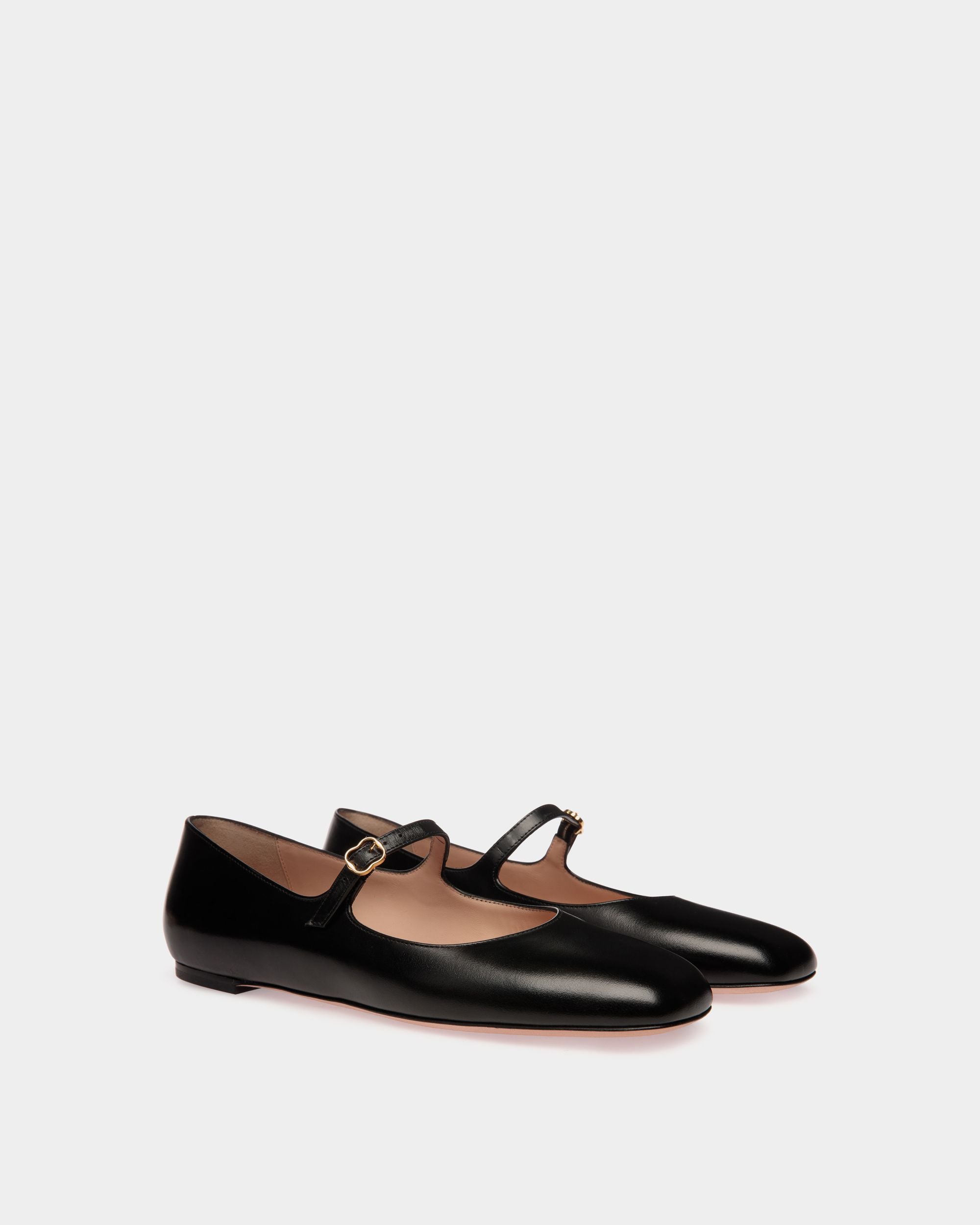 Bally Global - Zapato Plano Ballyrina De Piel Negra - Negro