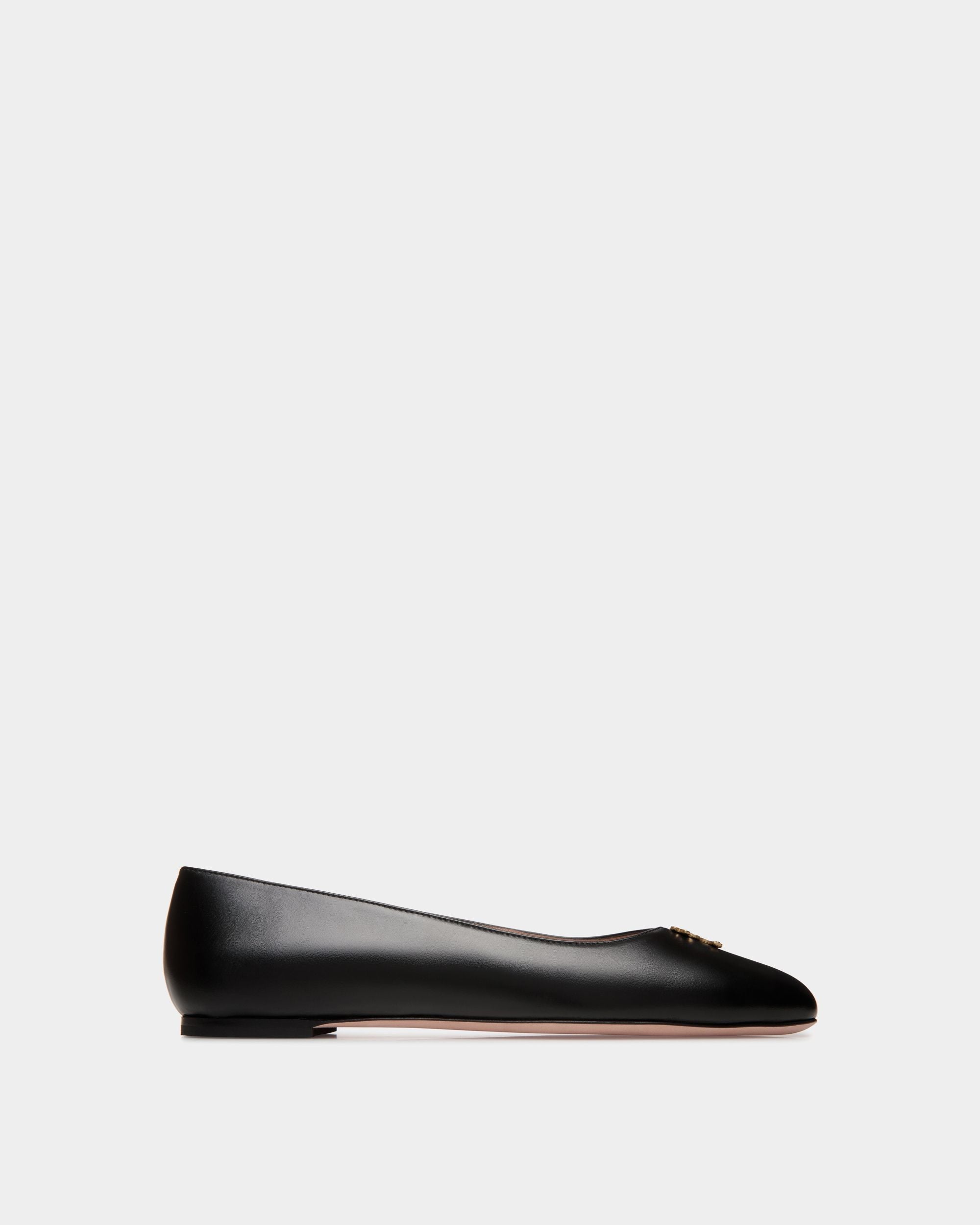 Bally Global - Ballyrina Flat In Black Leather - Black