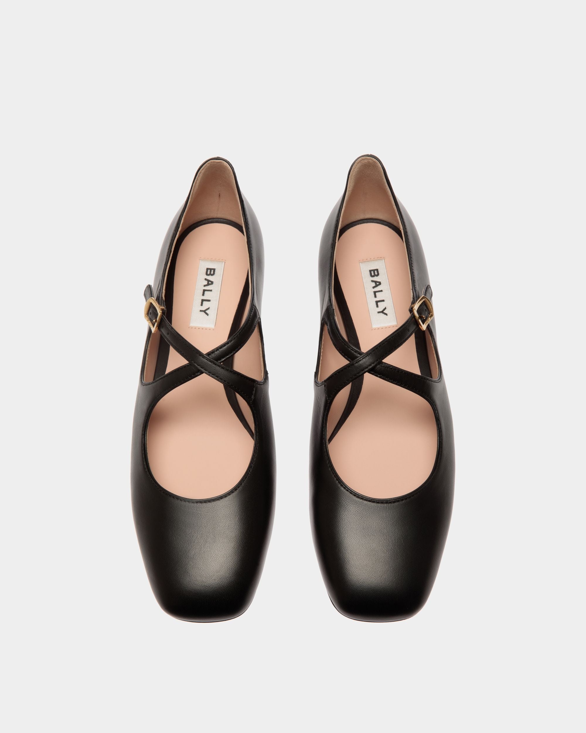 Bally Global - Ballyrina Flat in Black Leather - Noir