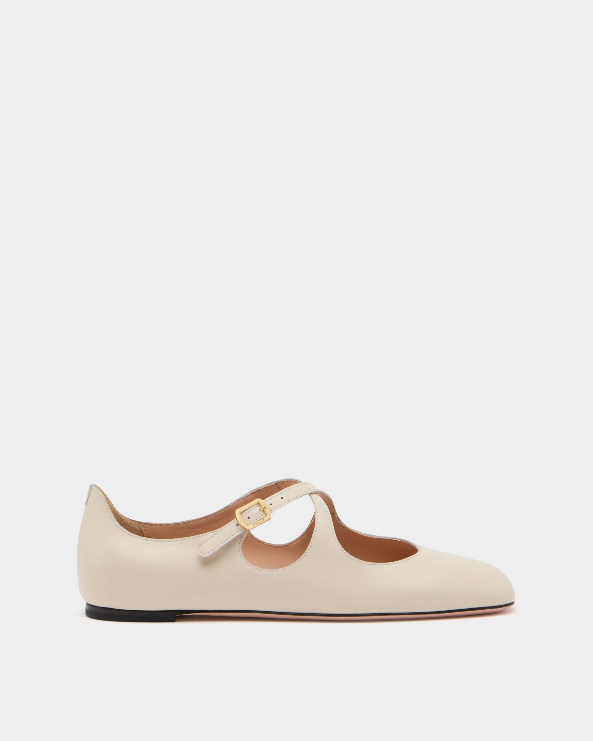 Bally Global - Ballyrina Flat in White Leather - White