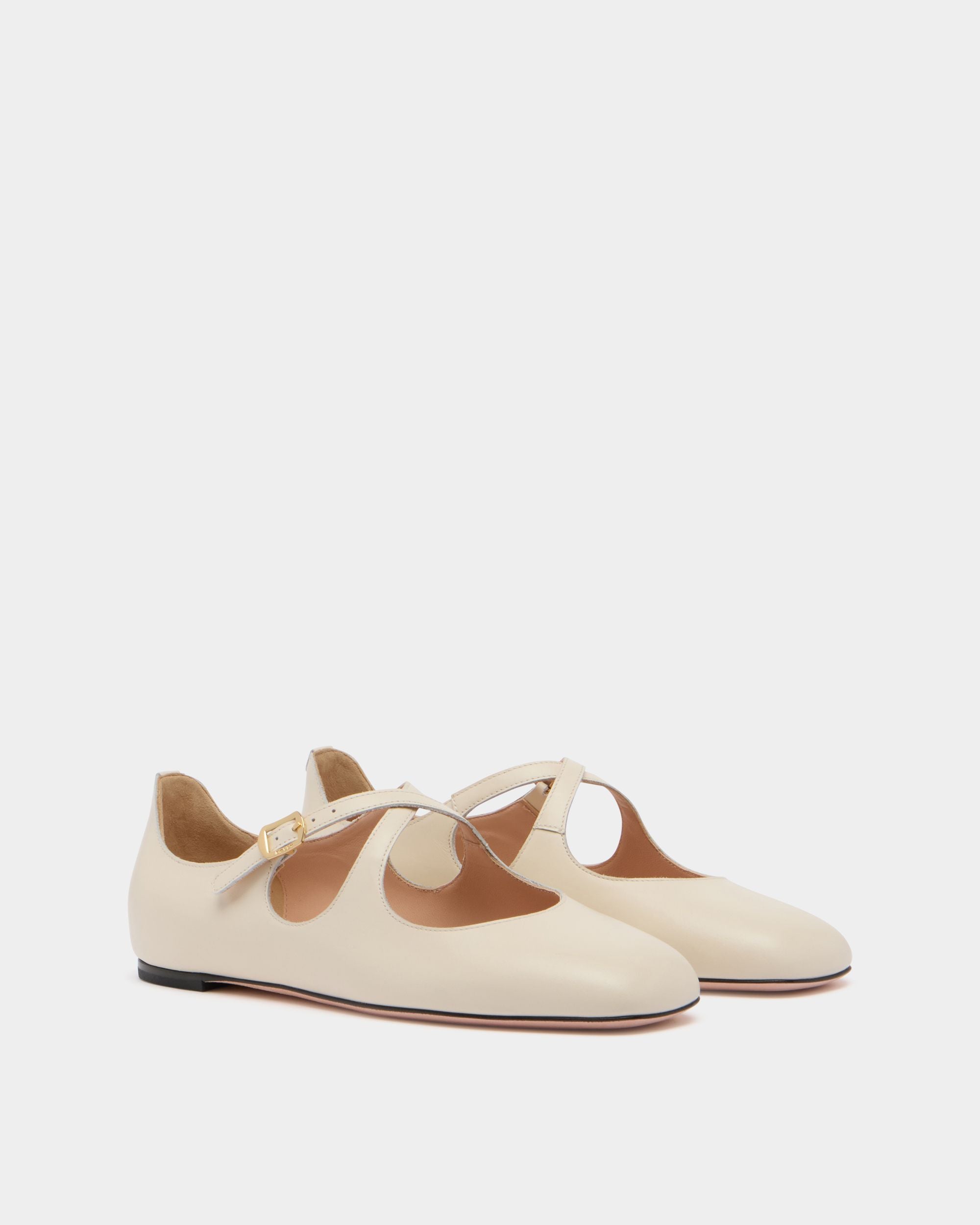 Bally Global - Ballyrina Flat in White Leather - White