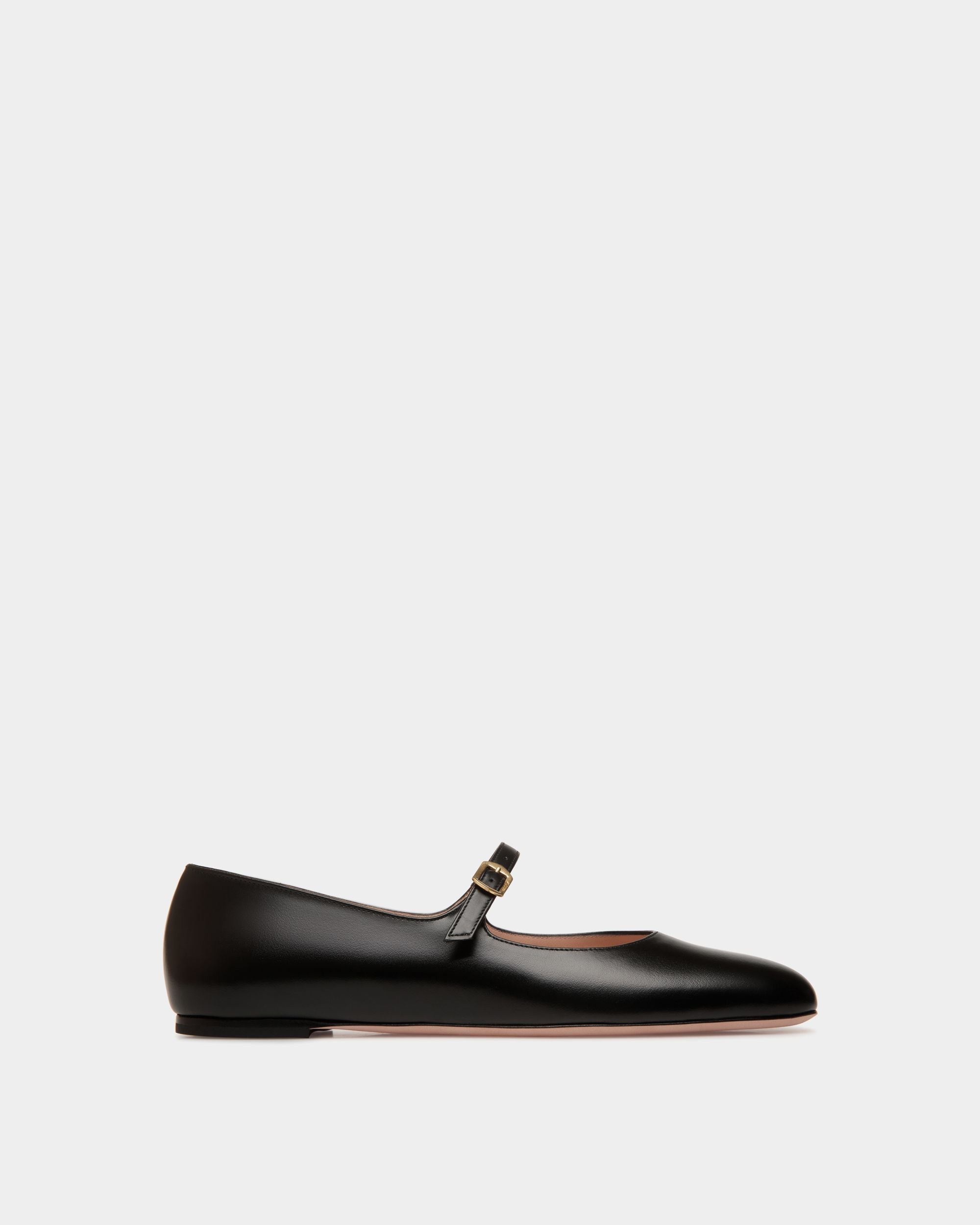 Bally Global - Ballyrina Flat in Black Leather - Black