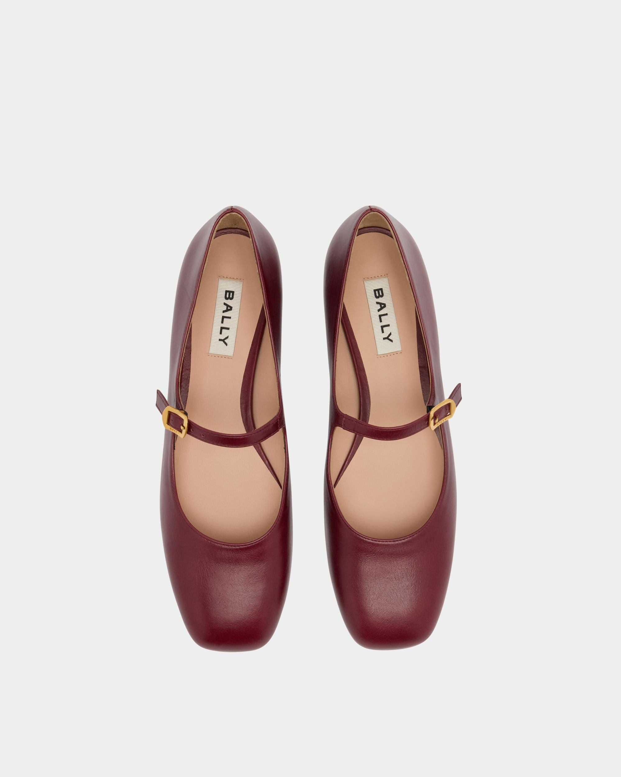 Bally Global - Ballyrina Flat in Andorra Leather - Burgundy