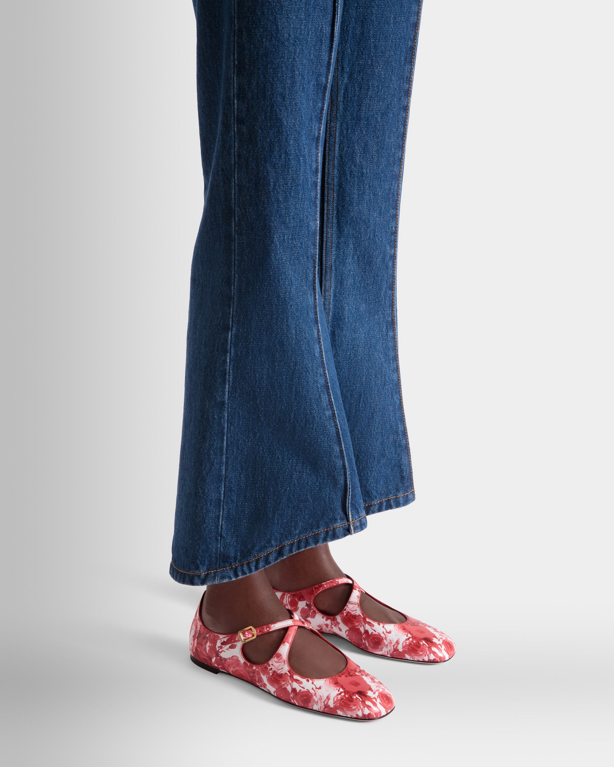 Bally Global - Ballyrina Flat in Red Leather - Red