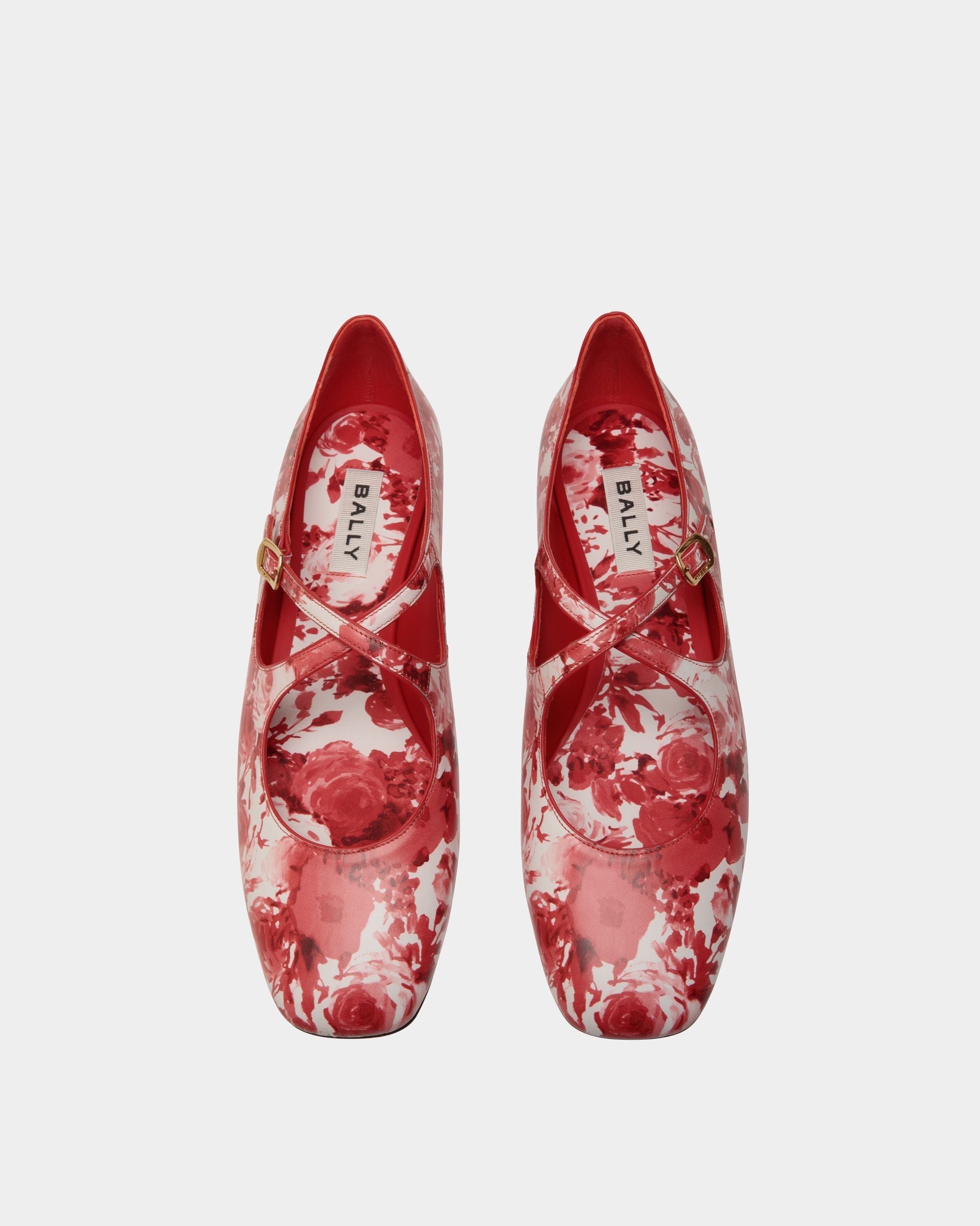 Bally Global - Ballyrina Flat in Red Leather - Red