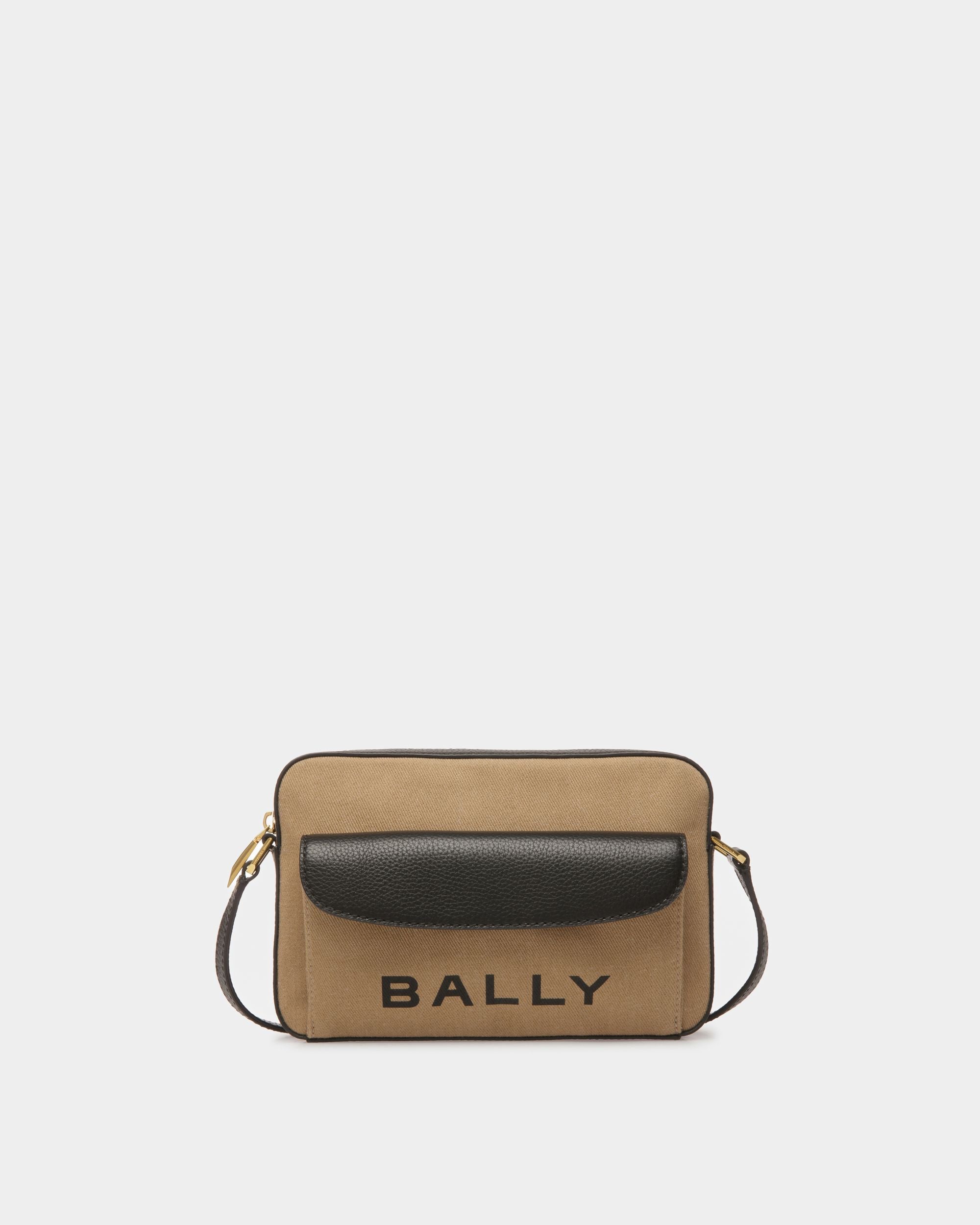 Bally Global - Bar Crossbody Bag In Sand And Black Fabric - Beige