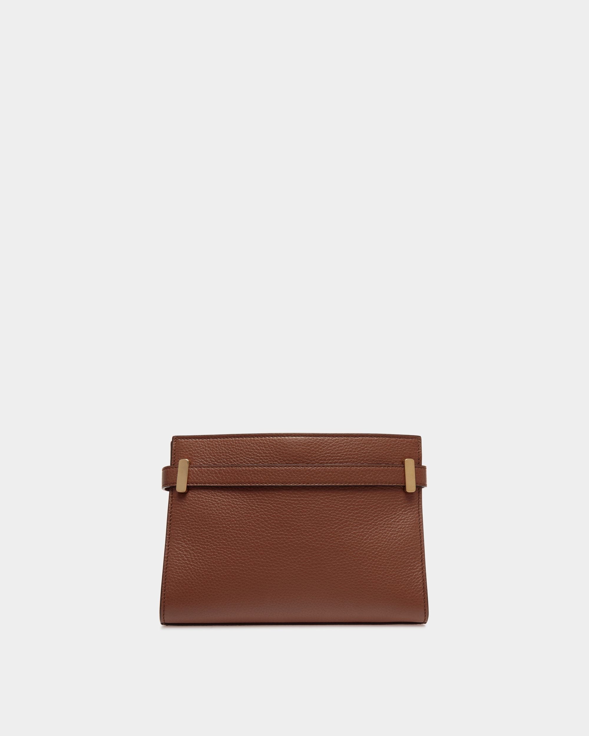 Bally Global - Carriage Crossbody Bag in Brown Grained Leather - Brown