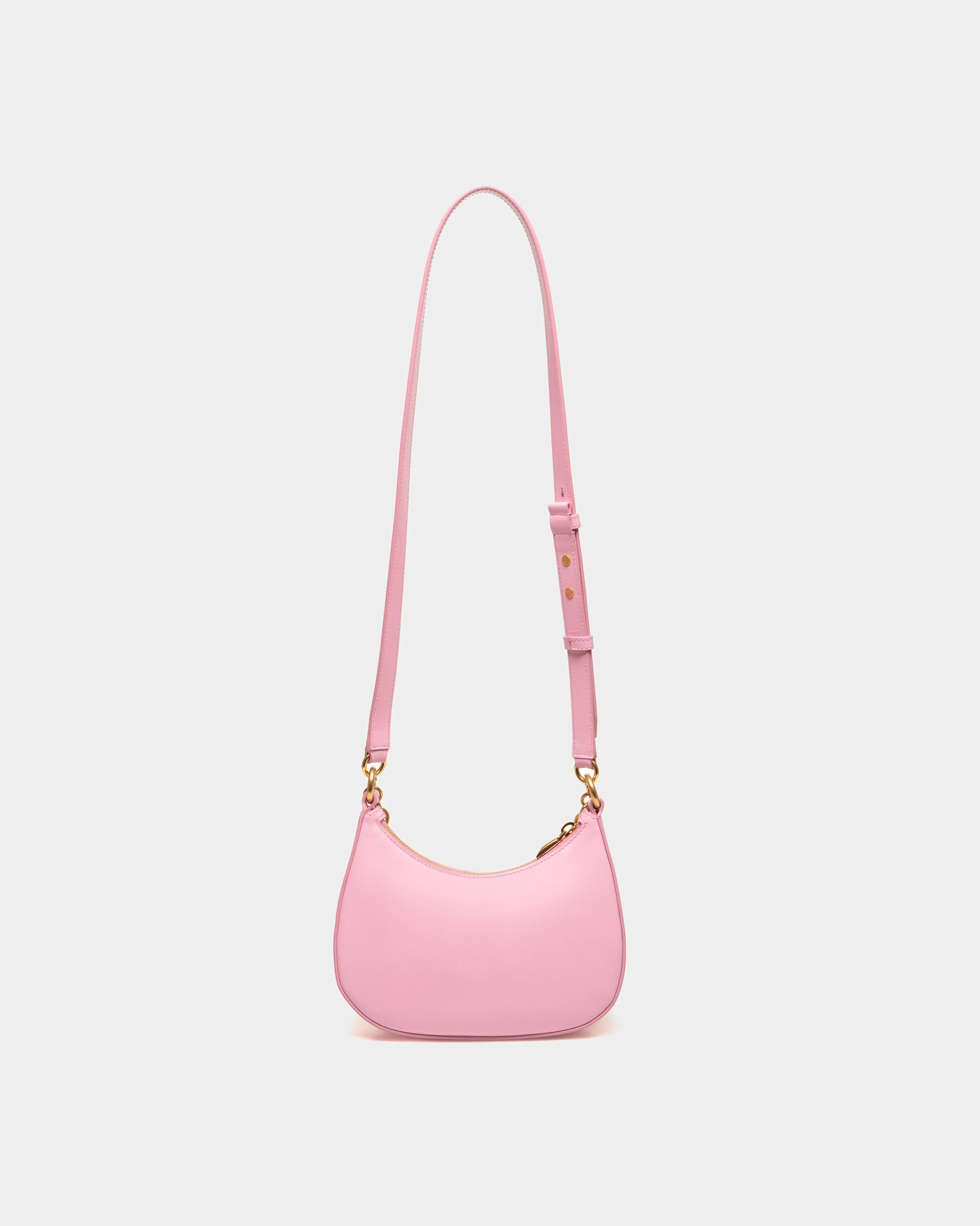 Bally Global - Emblem Mini Crossbody Bag in Pink Brushed Leather - Pink