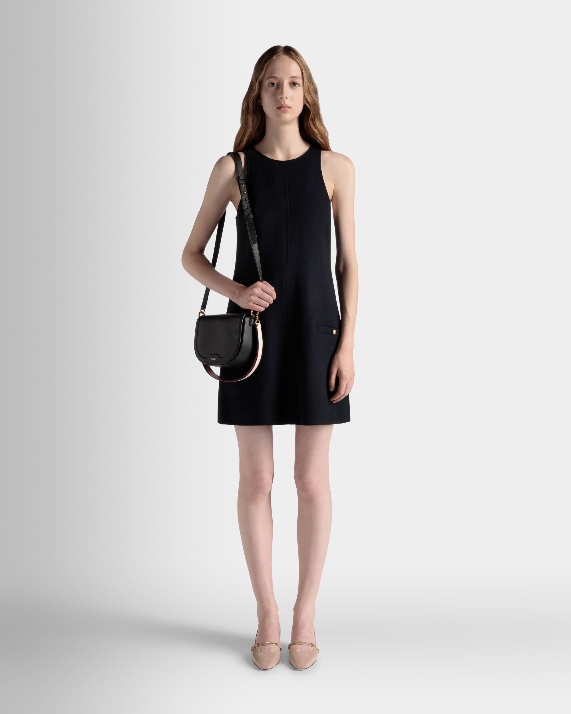Bally Global - Code Crossbody Bag In Black Leather - Black