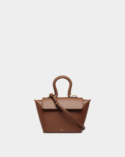 Bolso Con Asa Superior Belle De Piel Marrón