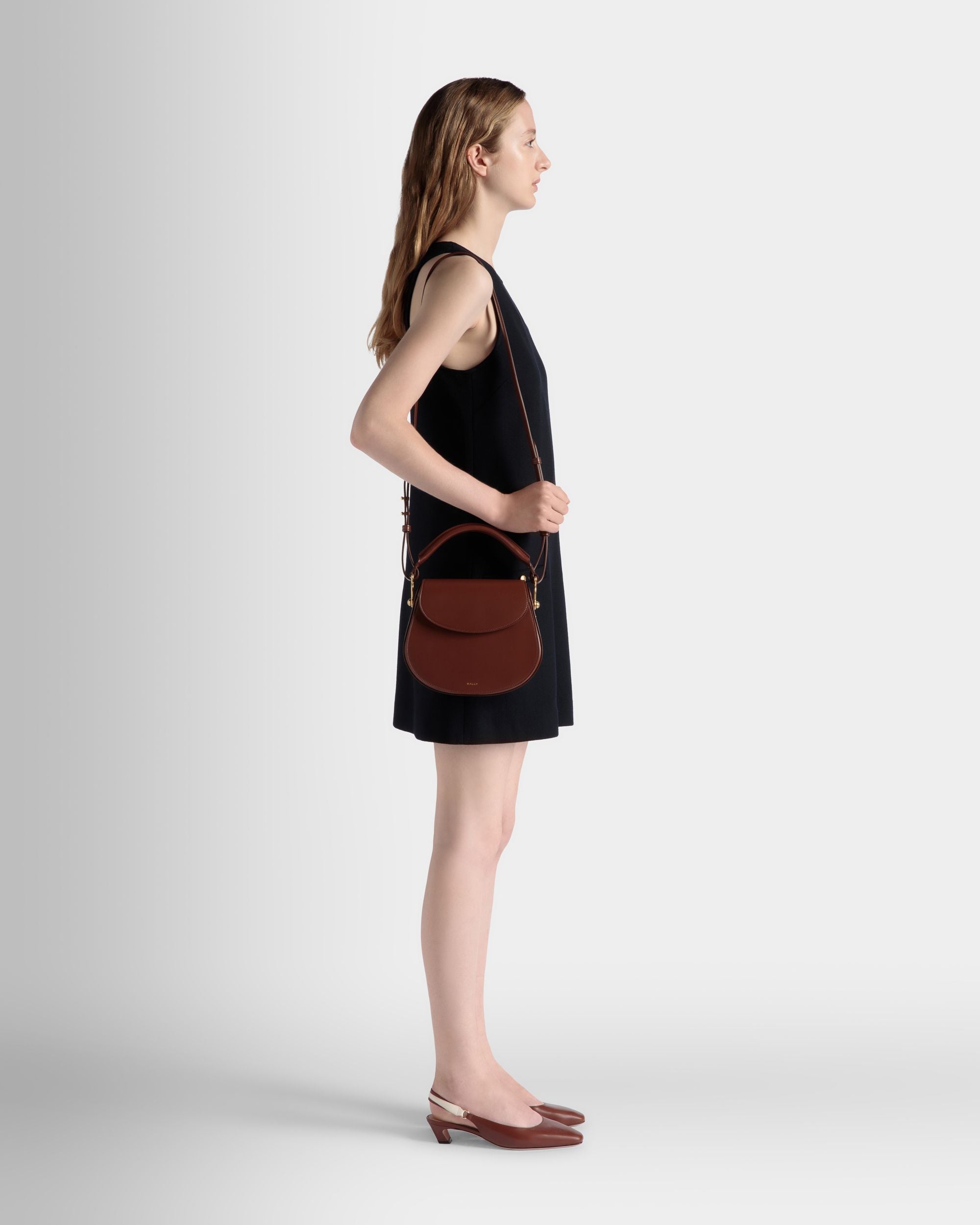Bally Global - Lune Crossbody Bag In Brown Leather - Brown