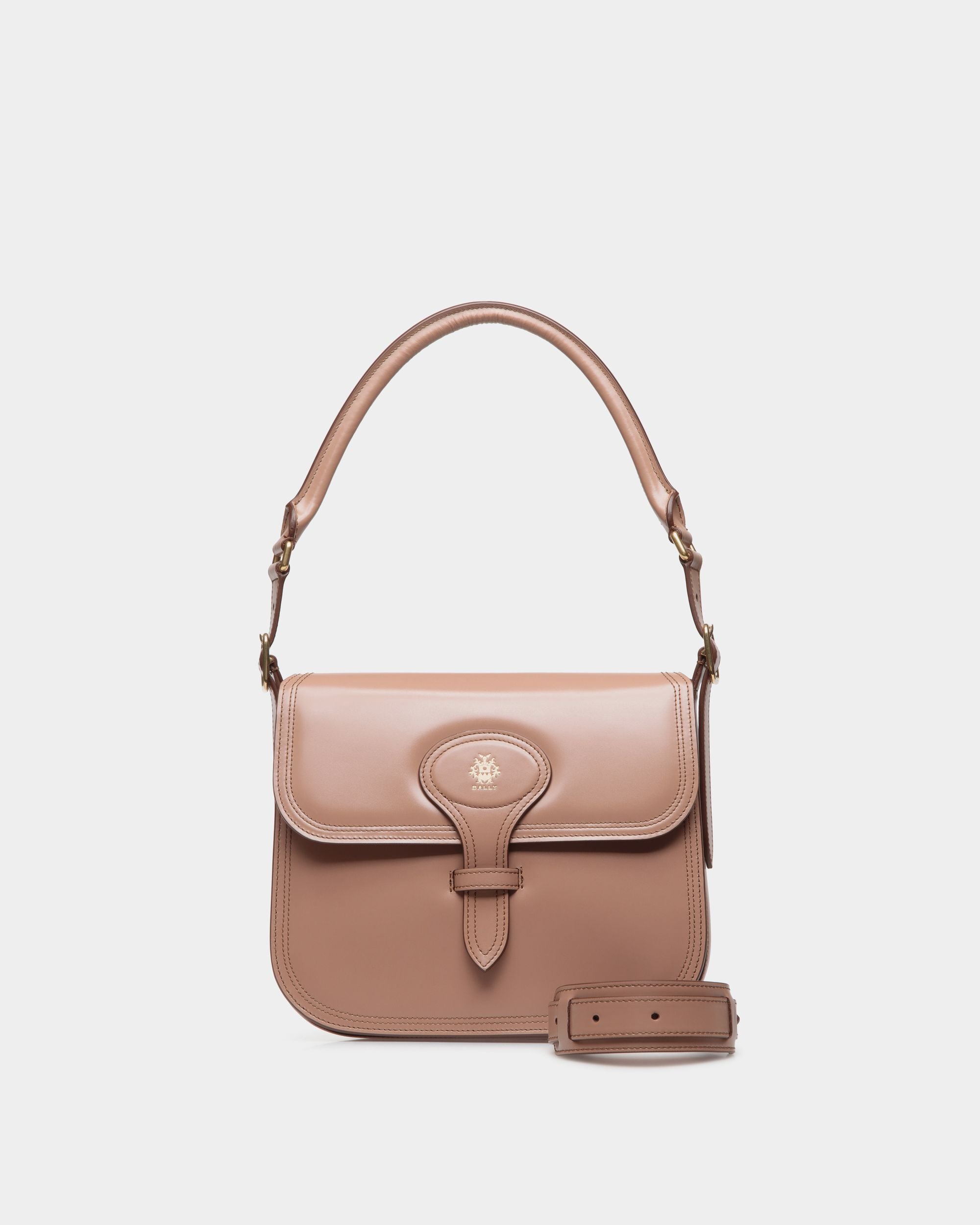 Bally Global - Sac À Bandoulière Beckett En Cuir Brossé Praline Beige - Beige
