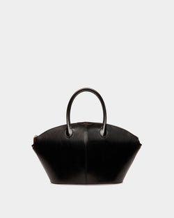 Belle Top Handle Bag in Black Leather