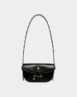 Beckett Minibag in Black Leather With a Bally Pin