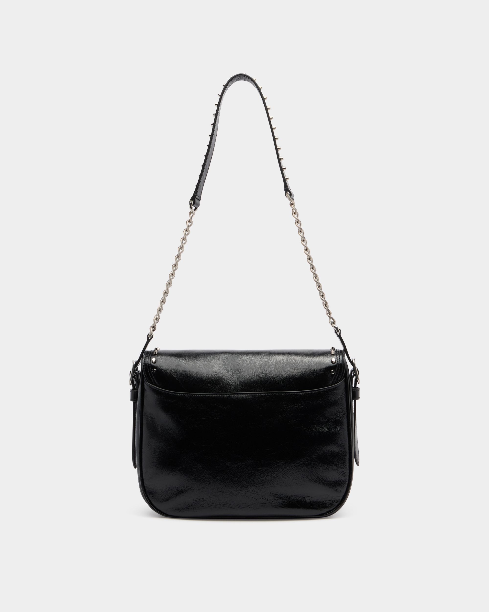 Bally Global - Beckett Soft Crossbody Bag in Black Leather With a Bally Pin and Studs - Black