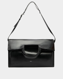 Easy Bally Foldable Tote in Black Leather