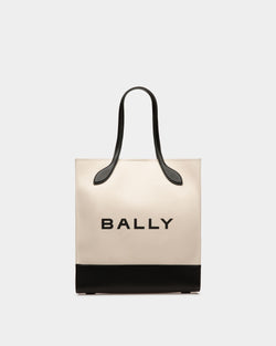 Sac Cabas Bar En Tissu Naturel Et Noir