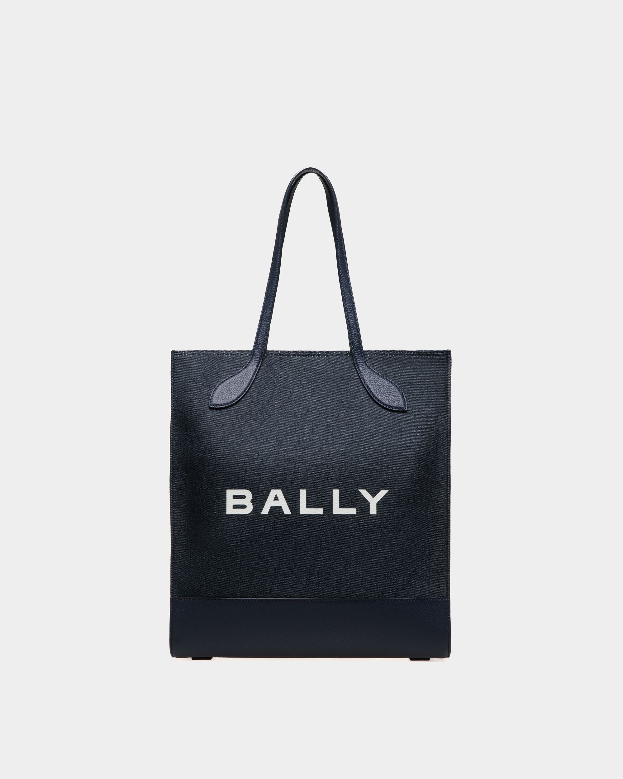 Bally Global - Bar Tote Bag In Blue Fabric - Blue