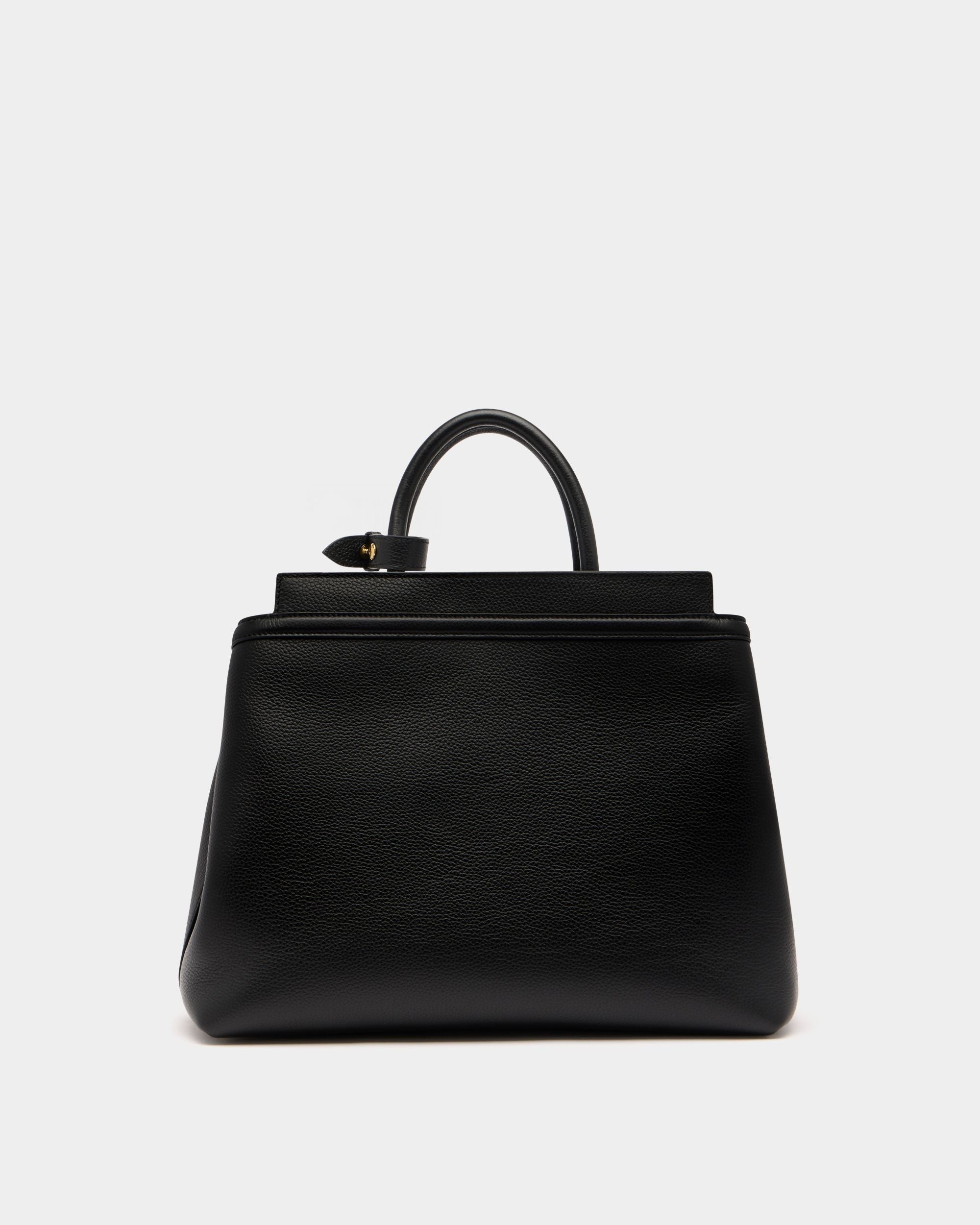 Bally Global - Deco Tote Bag in Black Grained Leather - Black