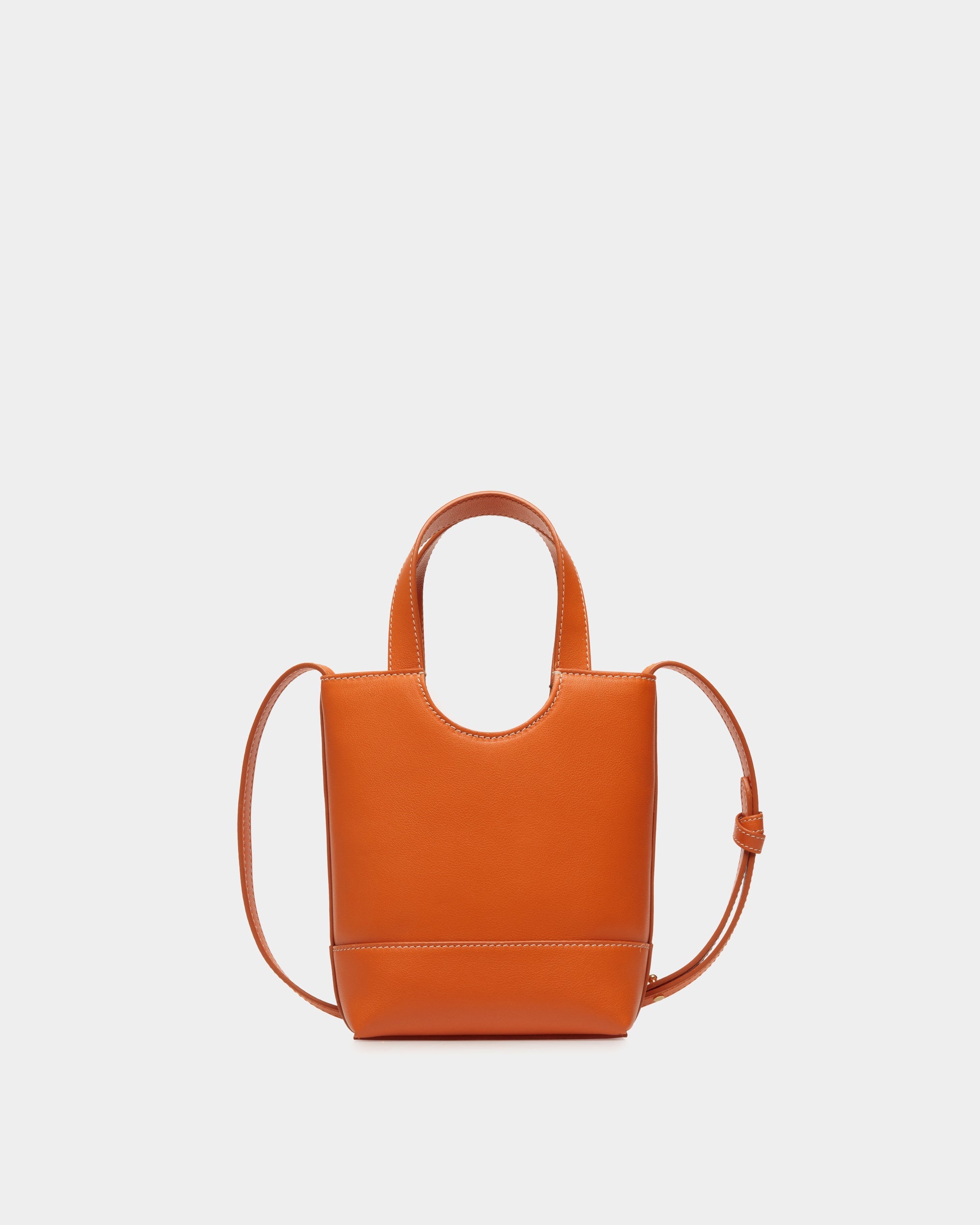 Bally Global - Easy Bally Small Tote Bag in Koi Orange Leather - Orange