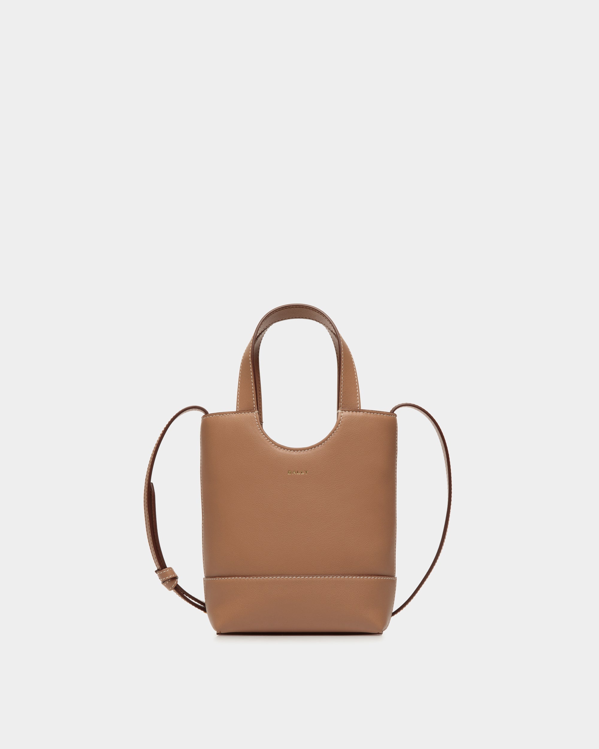 Bally Global - Easy Bally Small Tote Bag in Praline Beige Leather - Beige